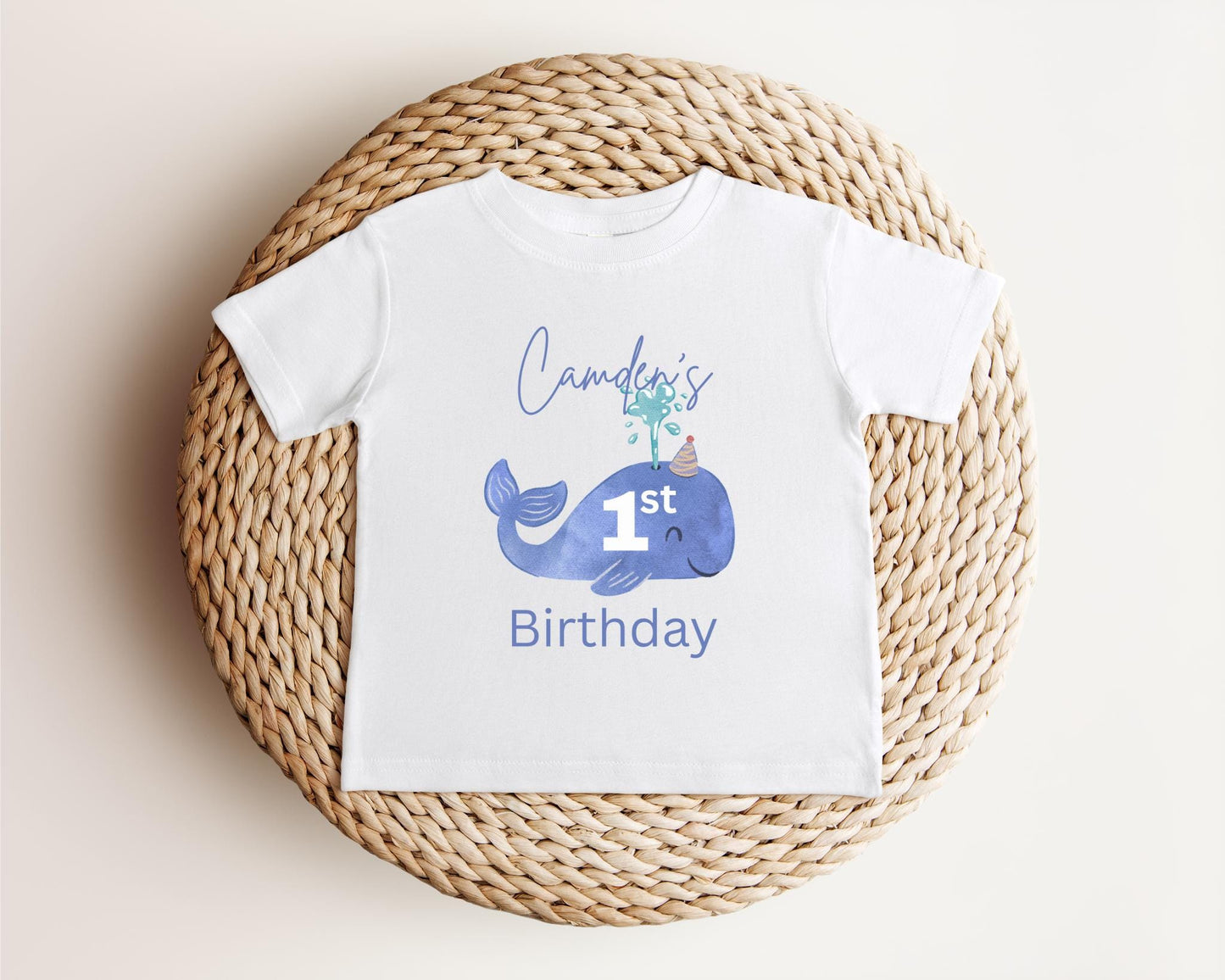 First Birthday Whale Shirt | Under The Sea 1st Birthday Outfit | Oneder The Sea Birthday | Sea Ocean Animals Birthday Party Tee