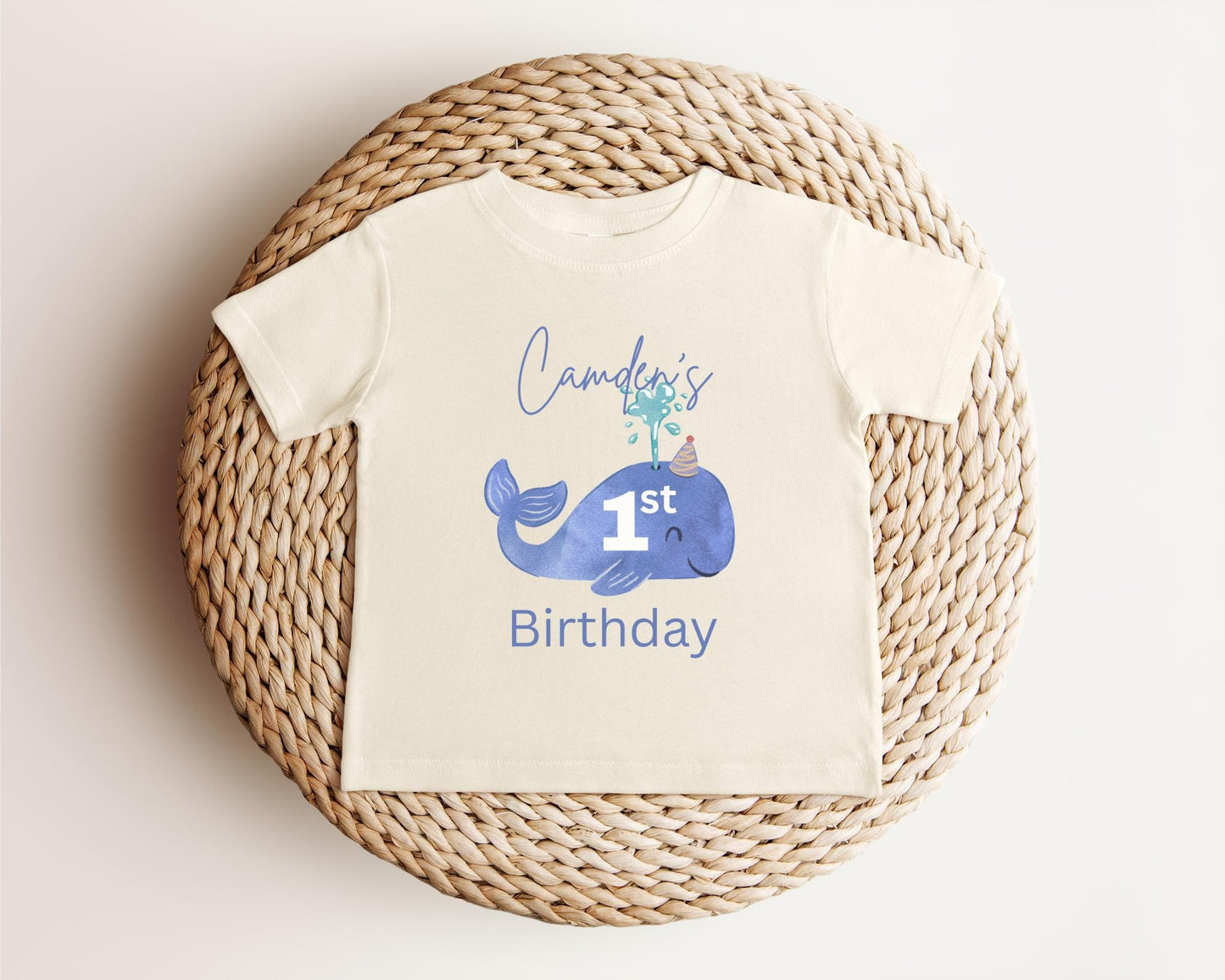 First Birthday Whale Shirt | Under The Sea 1st Birthday Outfit | Oneder The Sea Birthday | Sea Ocean Animals Birthday Party Tee