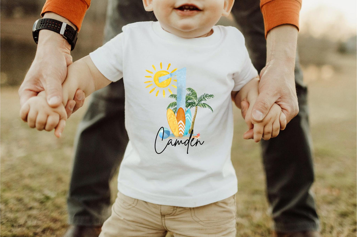 Personalized Surf First Birthday Shirt | The Big One Shirt | 1st Birthday Tee | Catch A Wave Birthday Outfit | Surfs Up T-Shirt