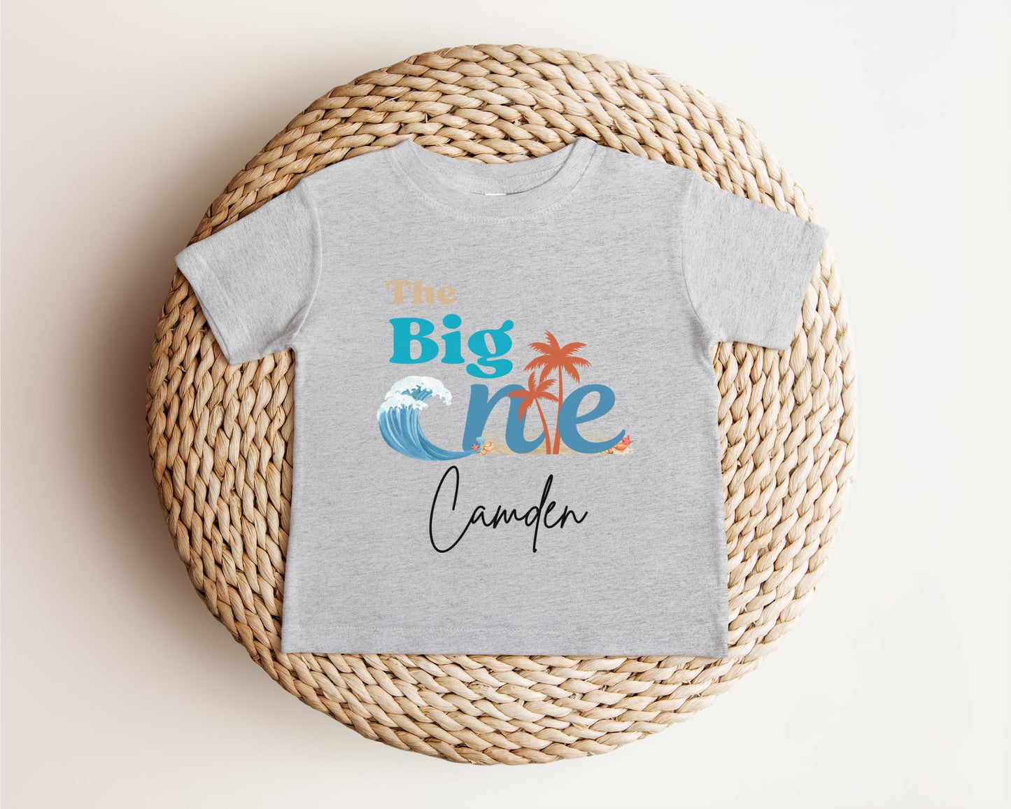 Personalized Surf First Birthday Shirt | 'The Big One' Beach Themed 1st Birthday Shirt