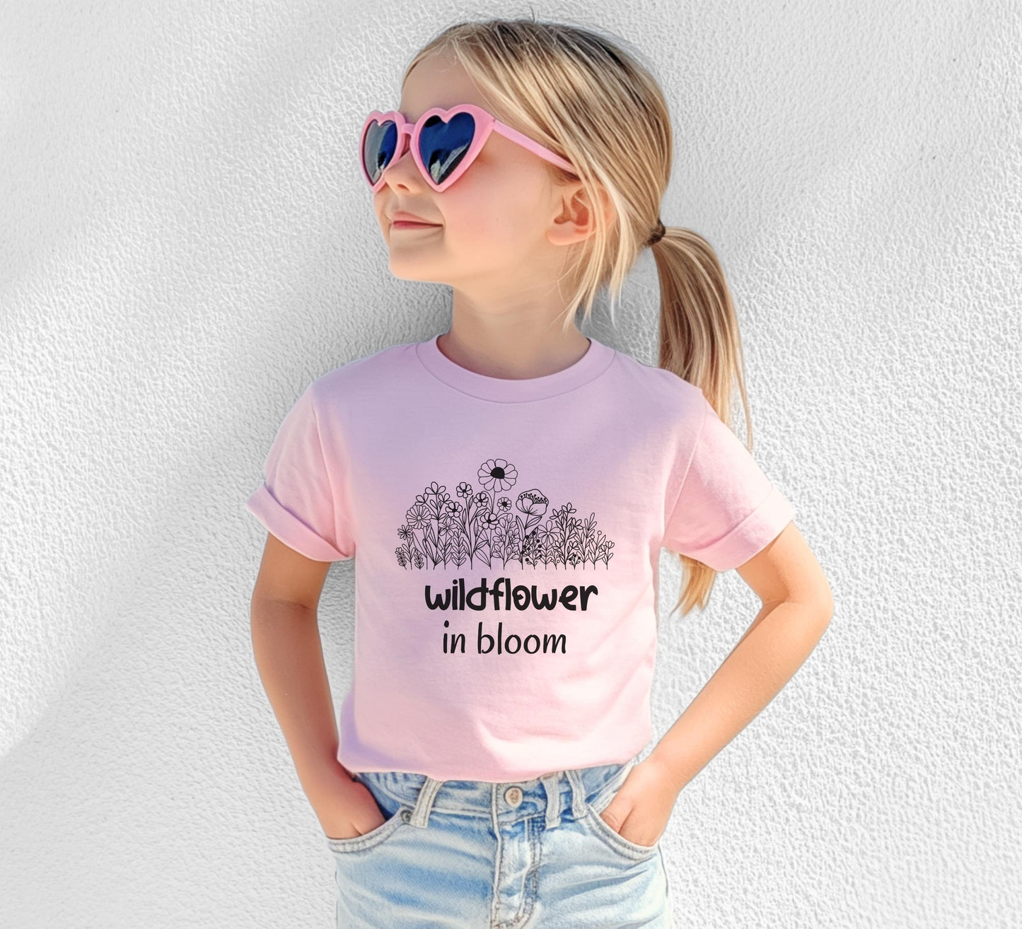 Personalized Kids Floral Shirt | Boho Wildflower Tee for Spring and Summer