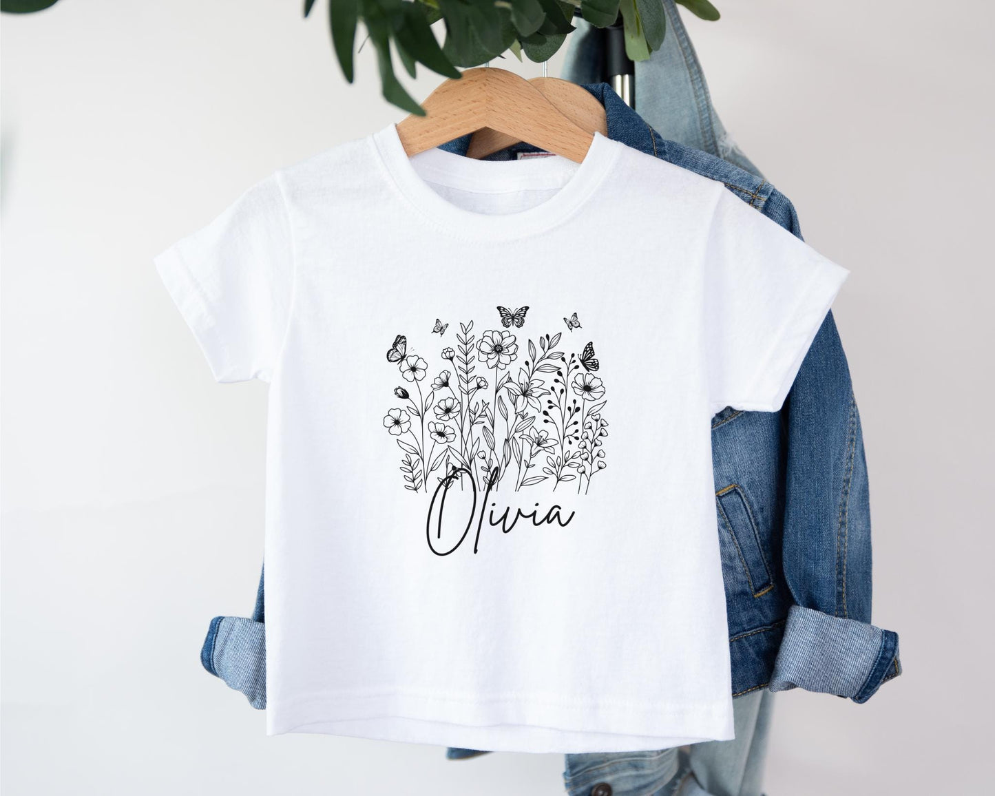 Personalized Kids And Adult Floral Shirt | Boho Wildflower Tee for Spring and Summer
