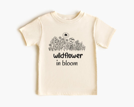Personalized Kids Floral Shirt | Boho Wildflower Tee for Spring and Summer