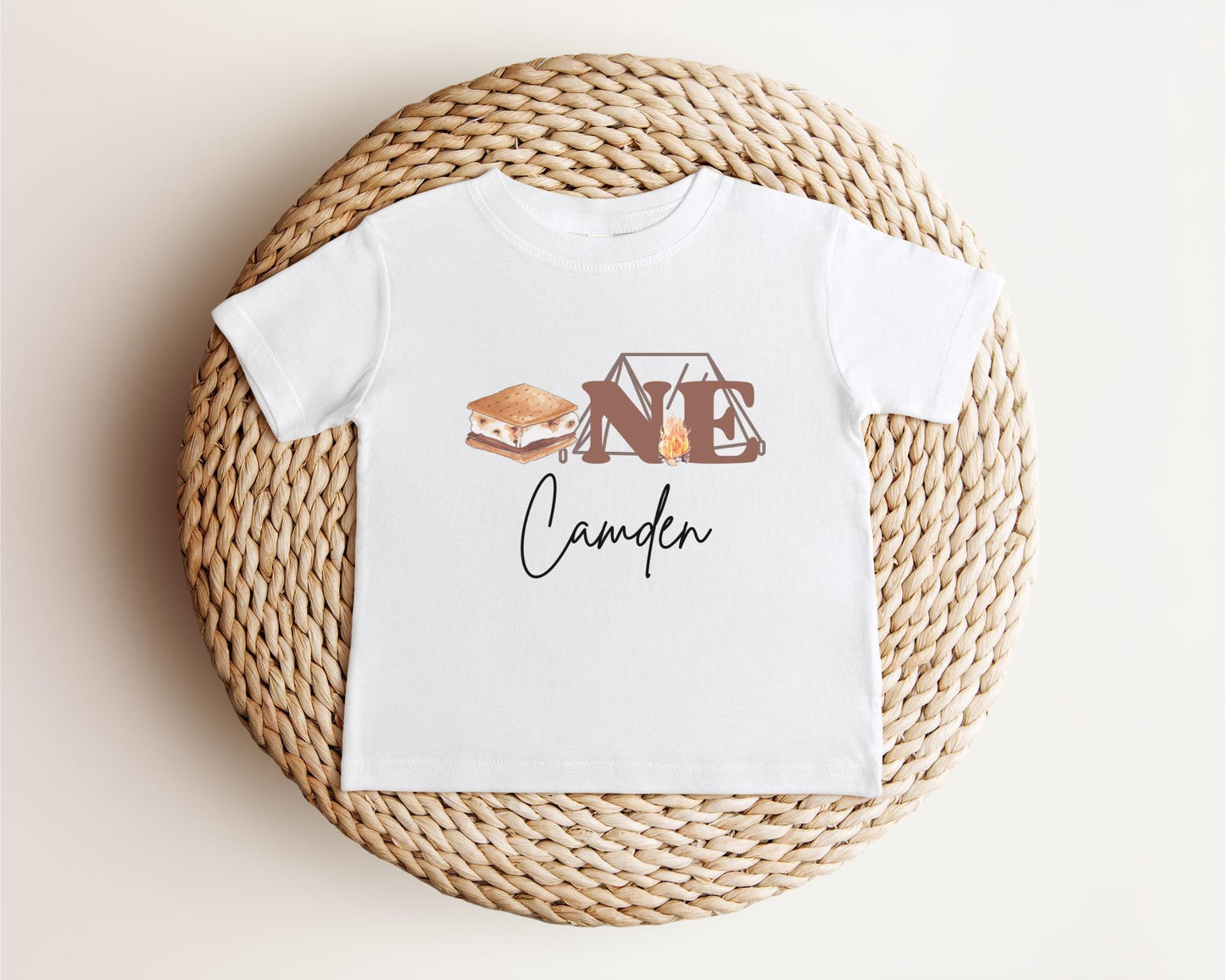 Personalized S'more Fun To Be One First Birthday Shirt | S'more Camping 1st Birthday | Boy or Girl 1st Smore Birthday Outfit | Campfire Tee