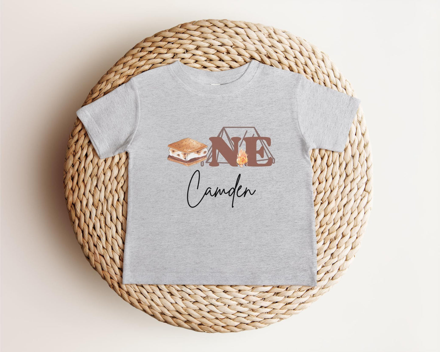 Personalized S'more Fun To Be One First Birthday Shirt | S'more Camping 1st Birthday | Boy or Girl 1st Smore Birthday Outfit | Campfire Tee
