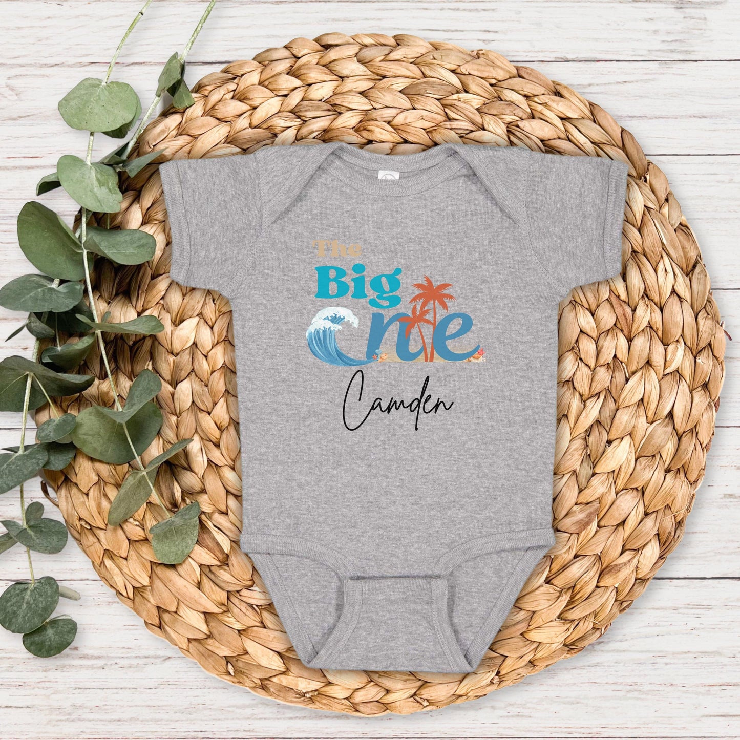 Personalized Surf First Birthday Shirt | 'The Big One' Beach Themed 1st Birthday Shirt