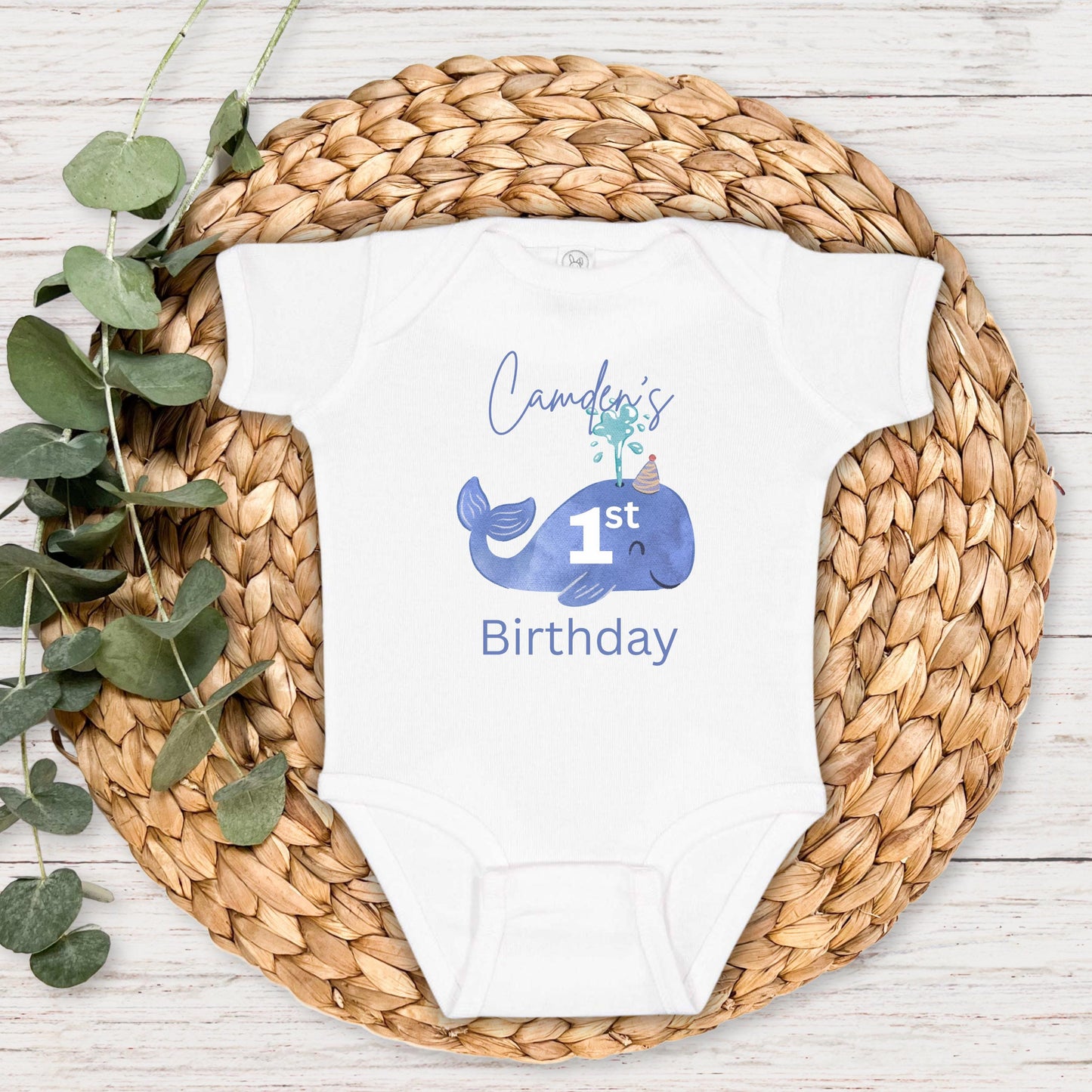 First Birthday Whale Shirt | Under The Sea 1st Birthday Outfit | Oneder The Sea Birthday | Sea Ocean Animals Birthday Party Tee