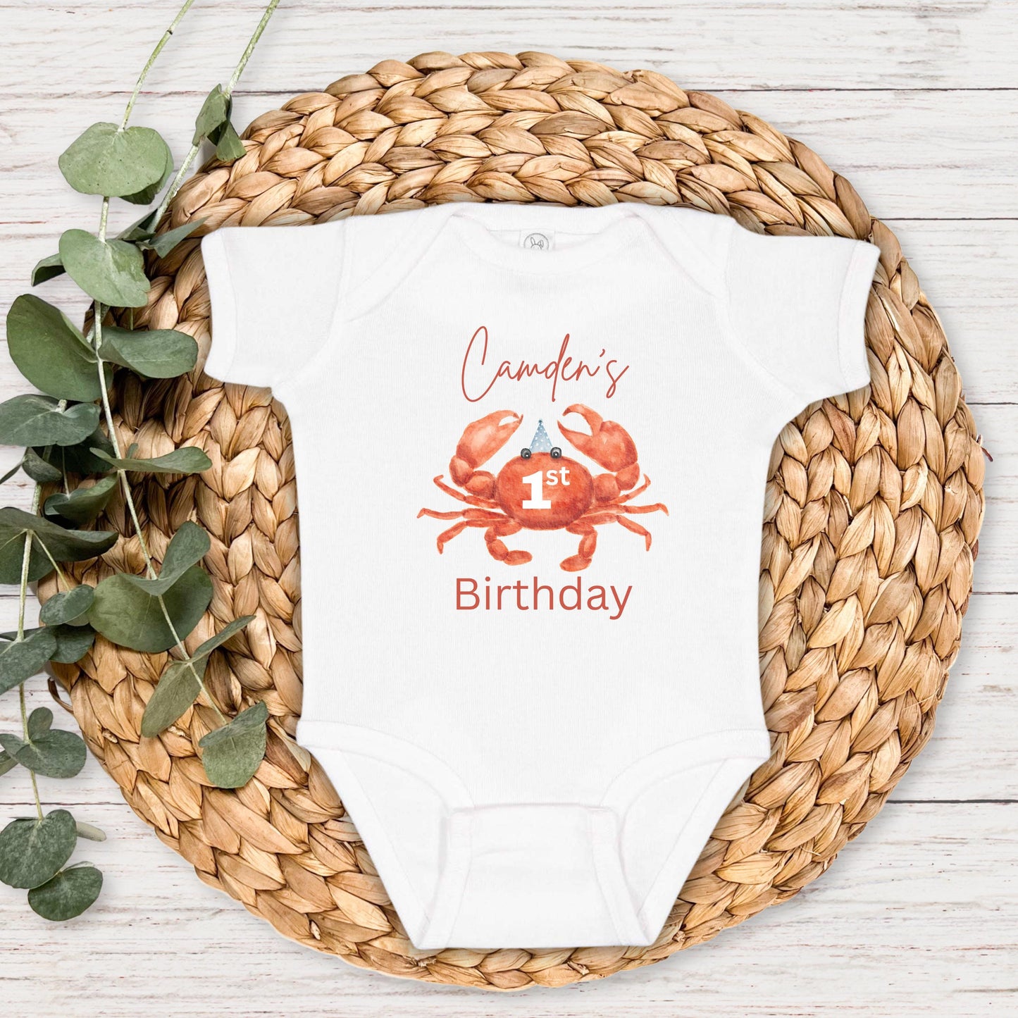 First Birthday Crab Shirt | Under The Sea 1st Birthday Outfit | Oneder The Sea Birthday Party Shirt | Sea Ocean Animals Birthday Tee