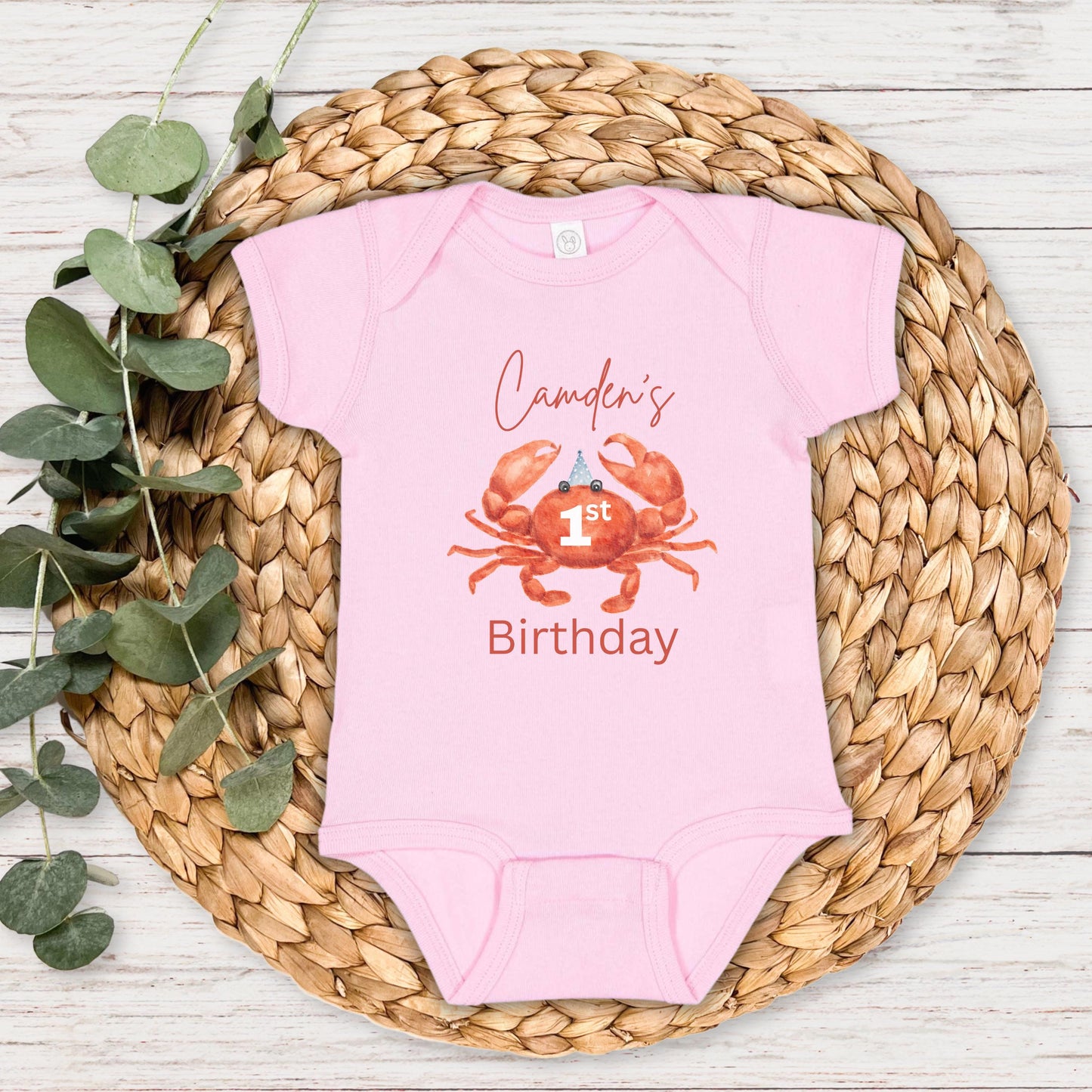 First Birthday Crab Shirt | Under The Sea 1st Birthday Outfit | Oneder The Sea Birthday Party Shirt | Sea Ocean Animals Birthday Tee