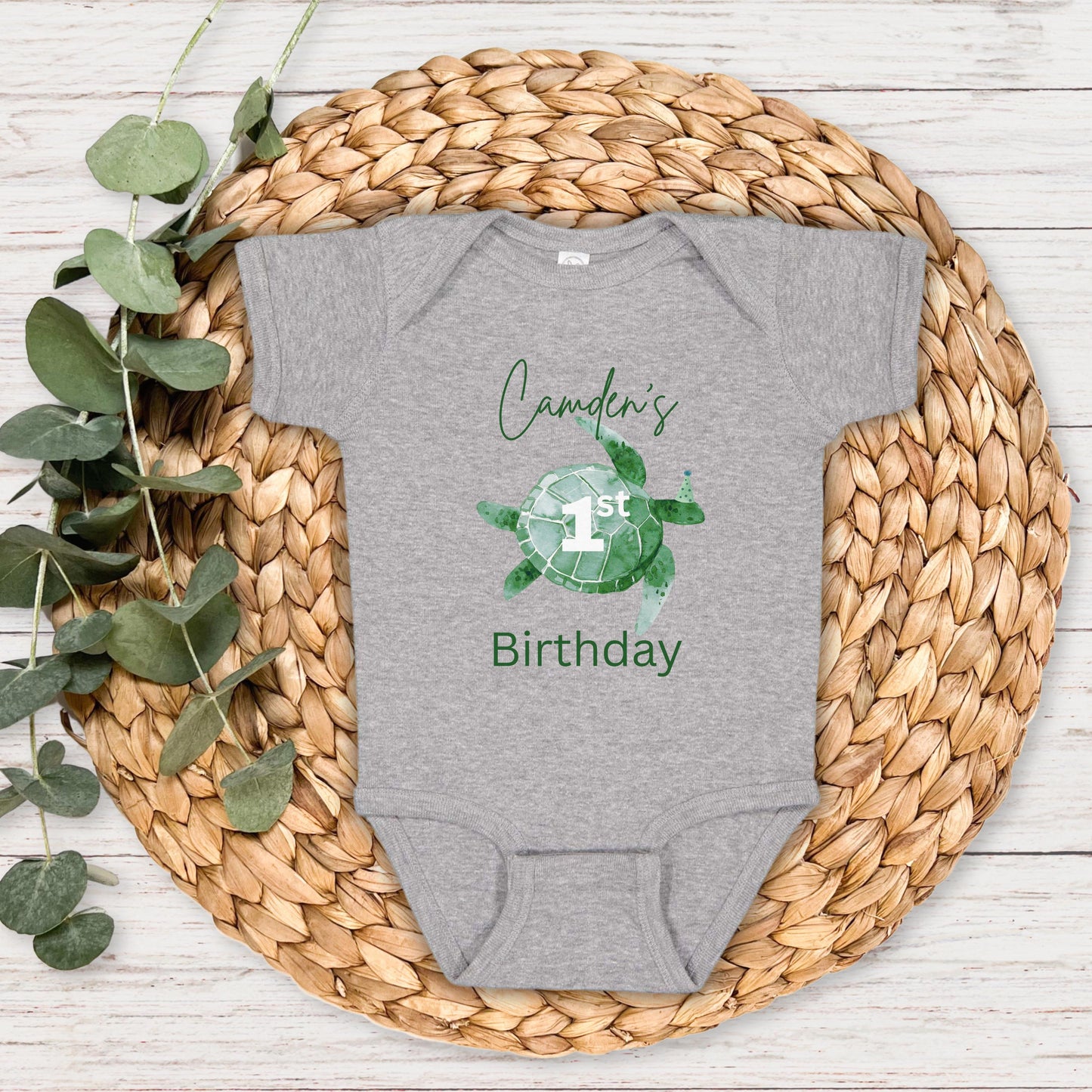 First Birthday Sea Turtle Shirt | Under The Sea 1st Birthday Outfit | Oneder The Sea Birthday Party | Sea Ocean Animals Birthday Tee