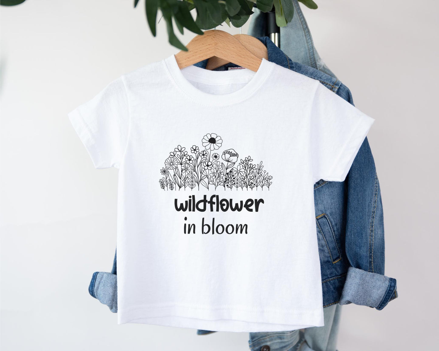 Personalized Kids Floral Shirt | Boho Wildflower Tee for Spring and Summer