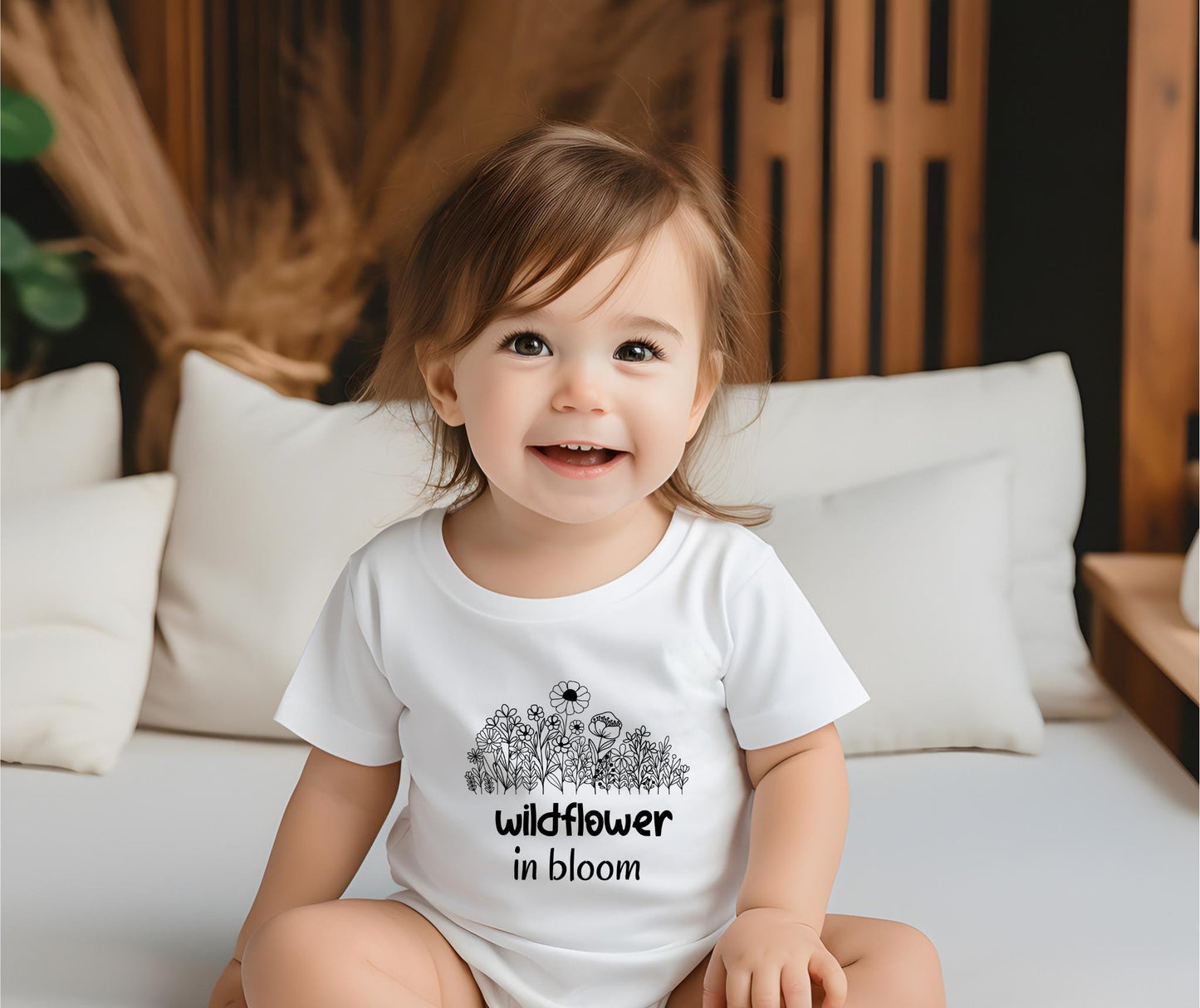 Personalized Kids Floral Shirt | Boho Wildflower Tee for Spring and Summer