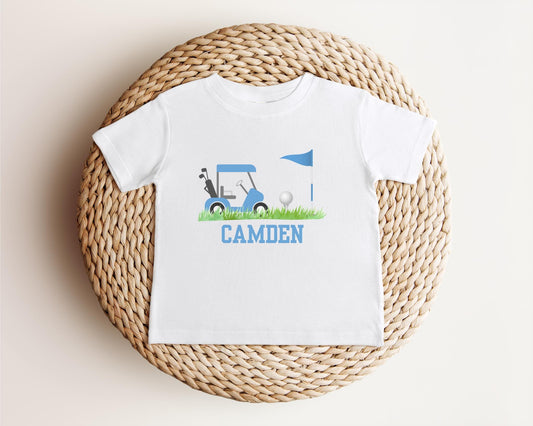 Personalized Golfing Kids Shirt | Custom Golf Boys Outift | Toddler Baby Golf Gifts | Golf Lover Tee