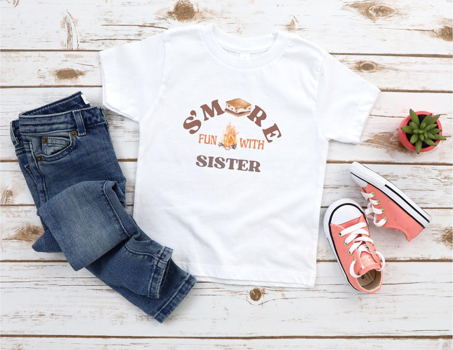 Personalized Smores Fun Matching Family Birthday Shirts | Camping Family Group Tees With Name | Any Age Birthday