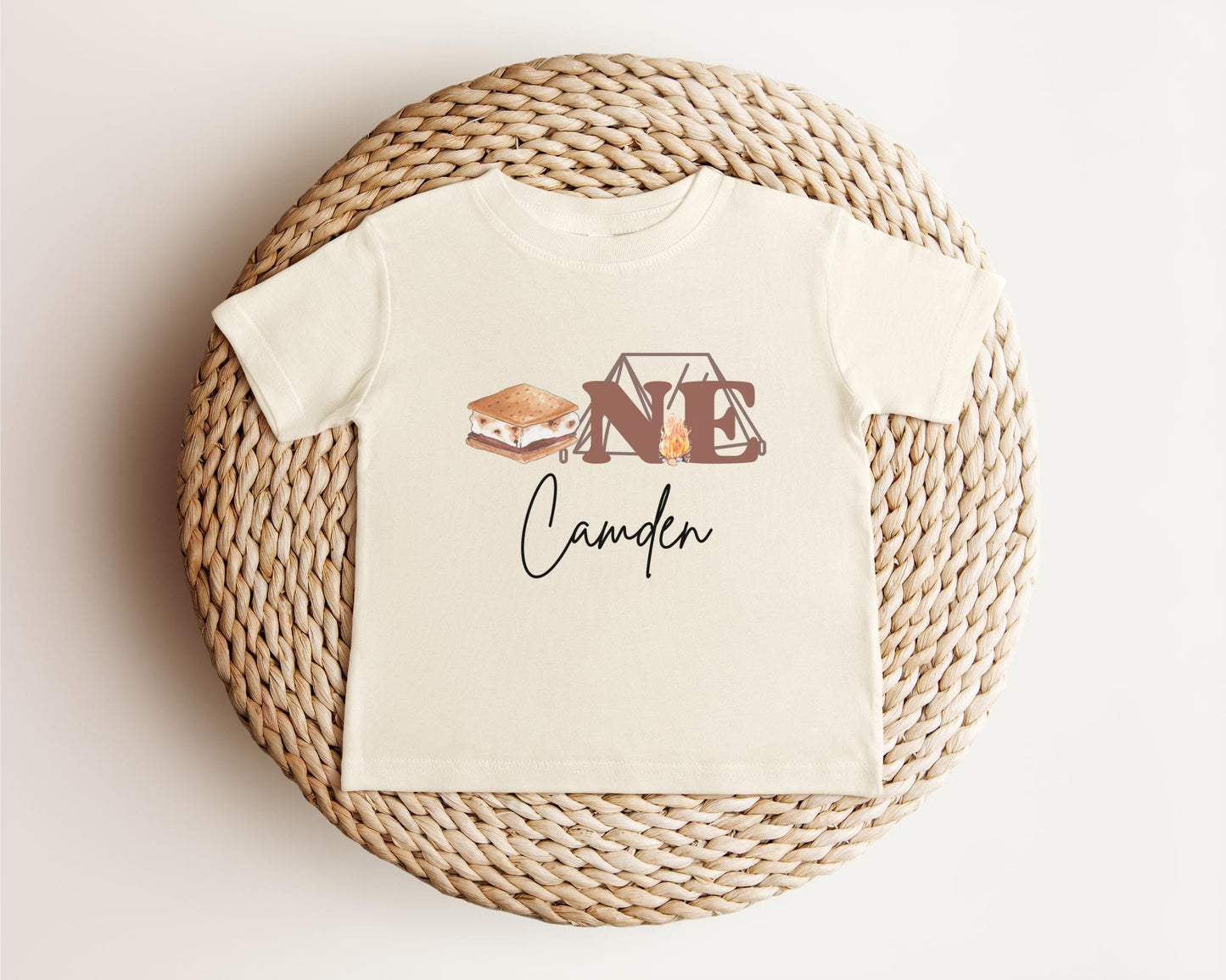 Personalized S'more Fun To Be One First Birthday Shirt | S'more Camping 1st Birthday | Boy or Girl 1st Smore Birthday Outfit | Campfire Tee