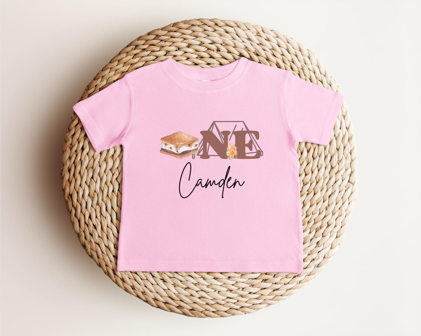 Personalized S'more Fun To Be One First Birthday Shirt | S'more Camping 1st Birthday | Boy or Girl 1st Smore Birthday Outfit | Campfire Tee