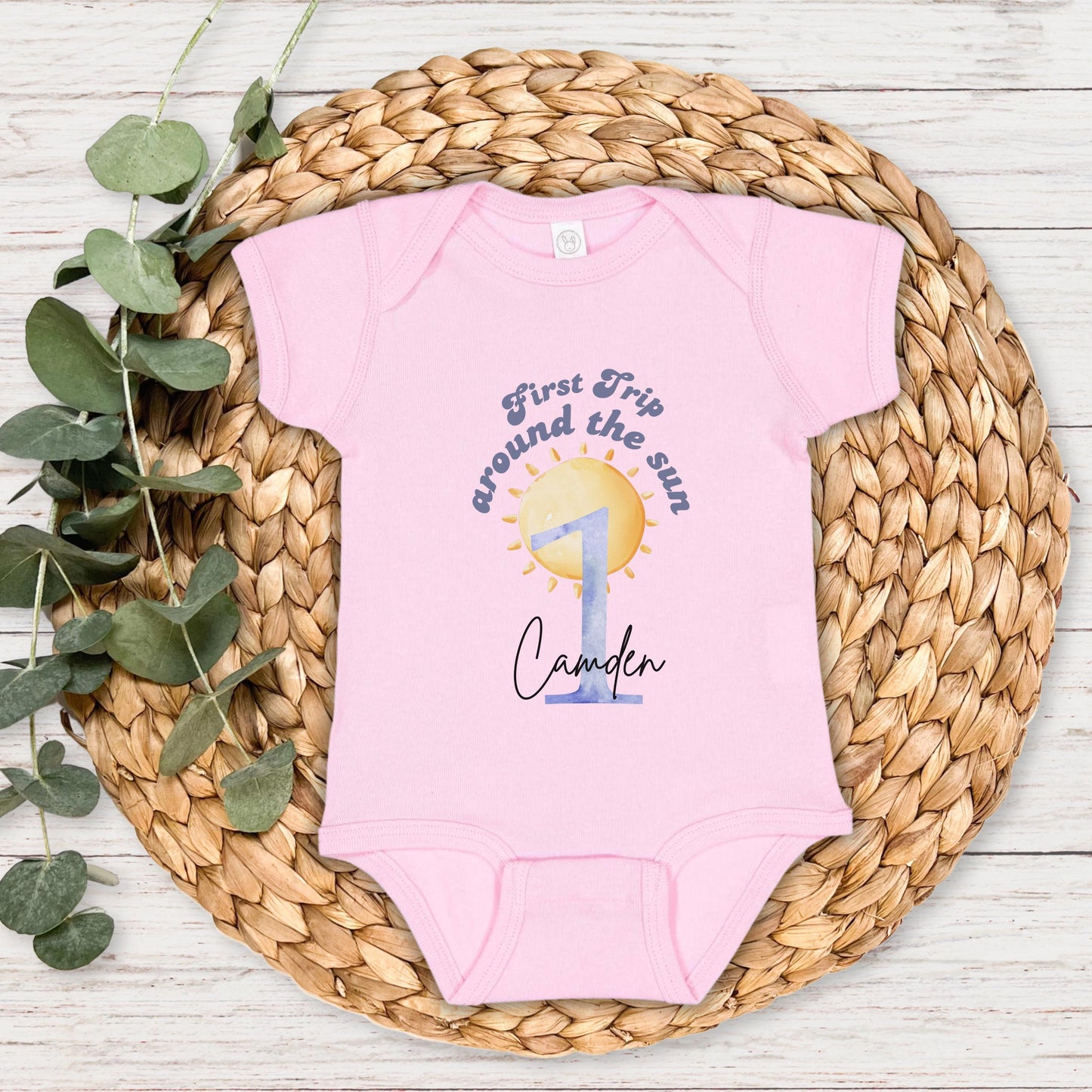 First Trip Around the Sun Birthday Shirt | 1st Trip Around the Sun Baby Boy Birthday Outfit | Sunshine Birthday T-Shirts | Toddler Tee