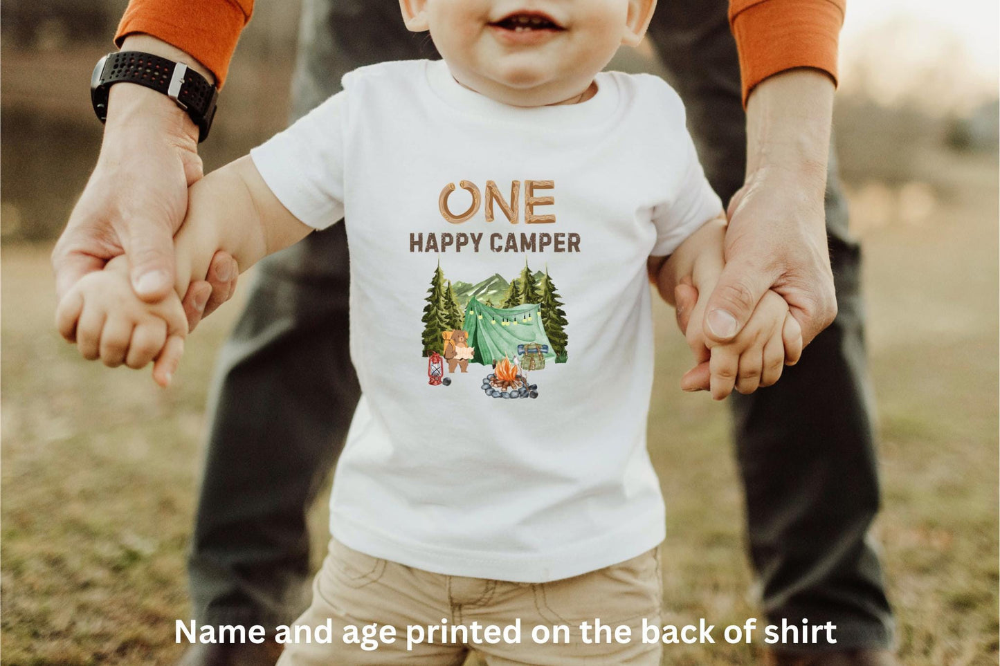 Personalized One Happy Camper First Birthday Shirt | Camping 1st Birthday Outfit | Camping Theme Party | Custom Happy Camper Birthday