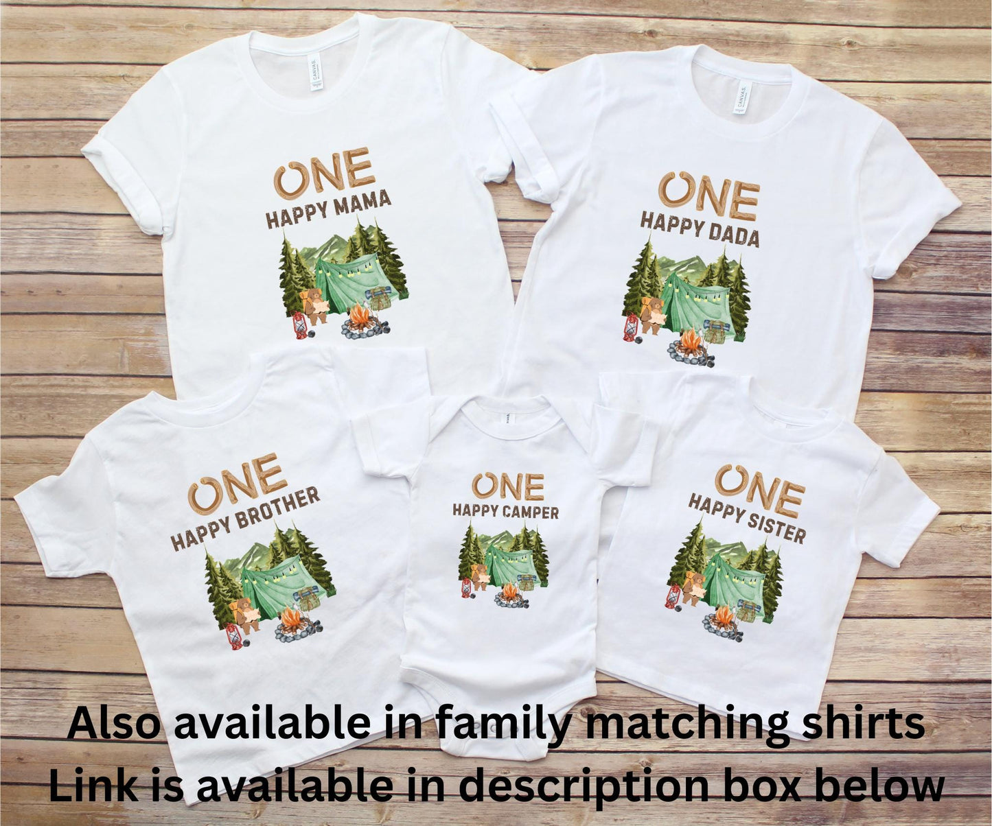 Personalized One Happy Camper First Birthday Shirt | Camping 1st Birthday Outfit | Camping Theme Party | Custom Happy Camper Birthday