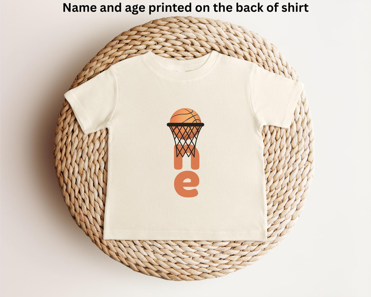 Personalized Basketball 1st Birthday Shirt | Boys Girls First Birthday Shirt | Basketball Birthday Party Outfit