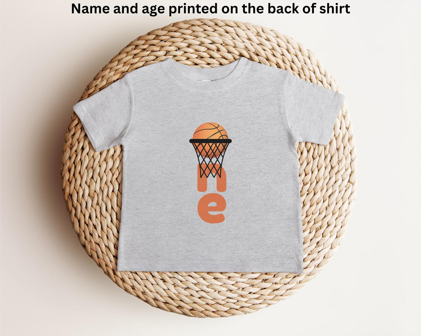 Personalized Basketball 1st Birthday Family Matching Shirt | Boys Girls First Birthday Shirt | Basketball Birthday Party Outfit