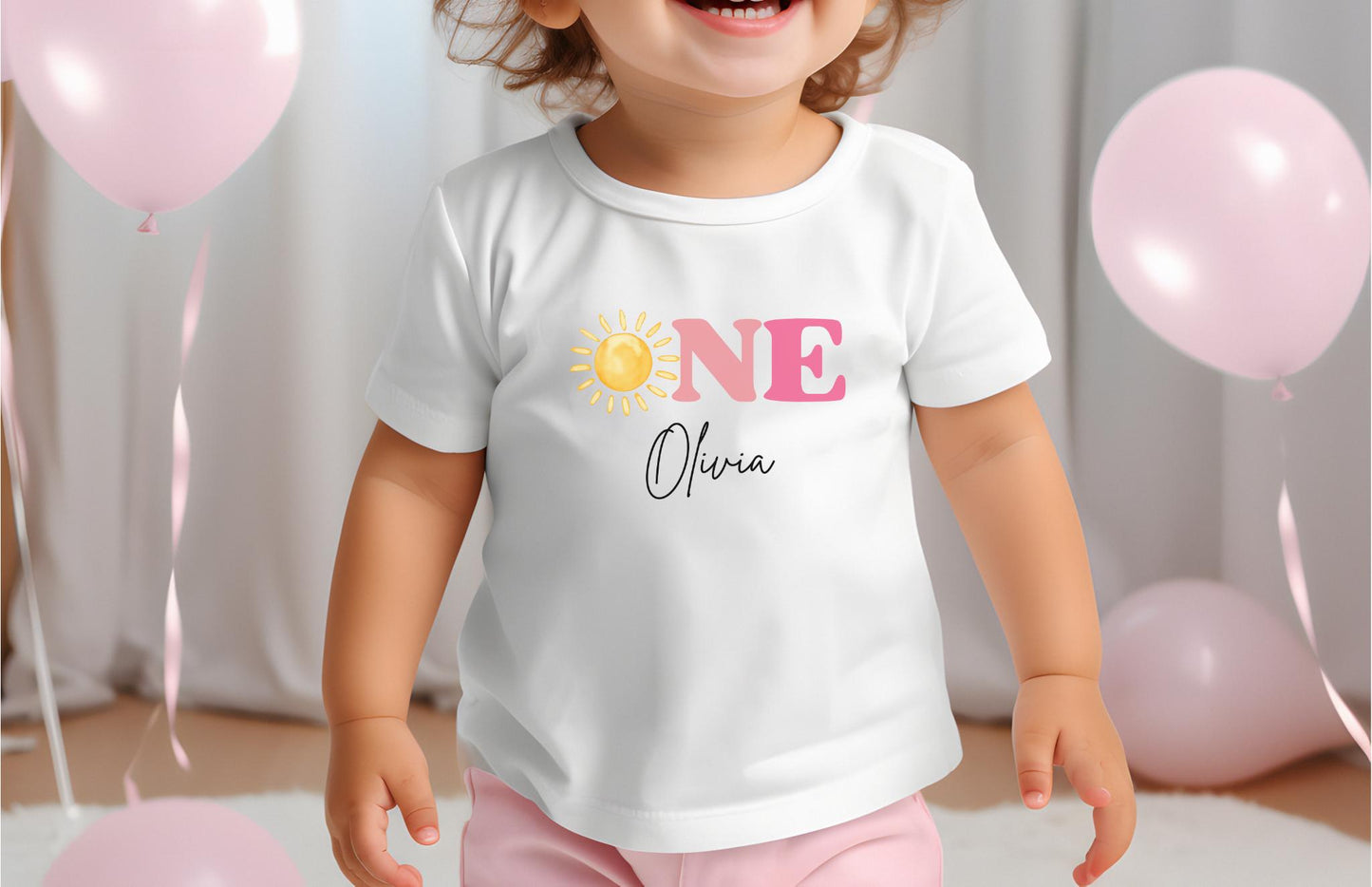 Sunshine First Birthday Shirt: First Trip Around The Sun Outfit for Girl