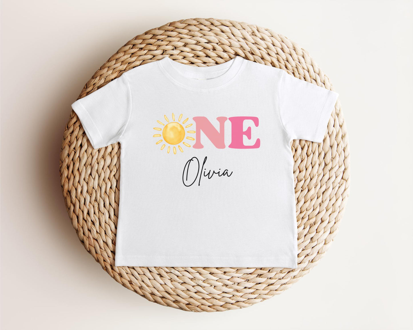 Sunshine First Birthday Shirt: First Trip Around The Sun Outfit for Girl
