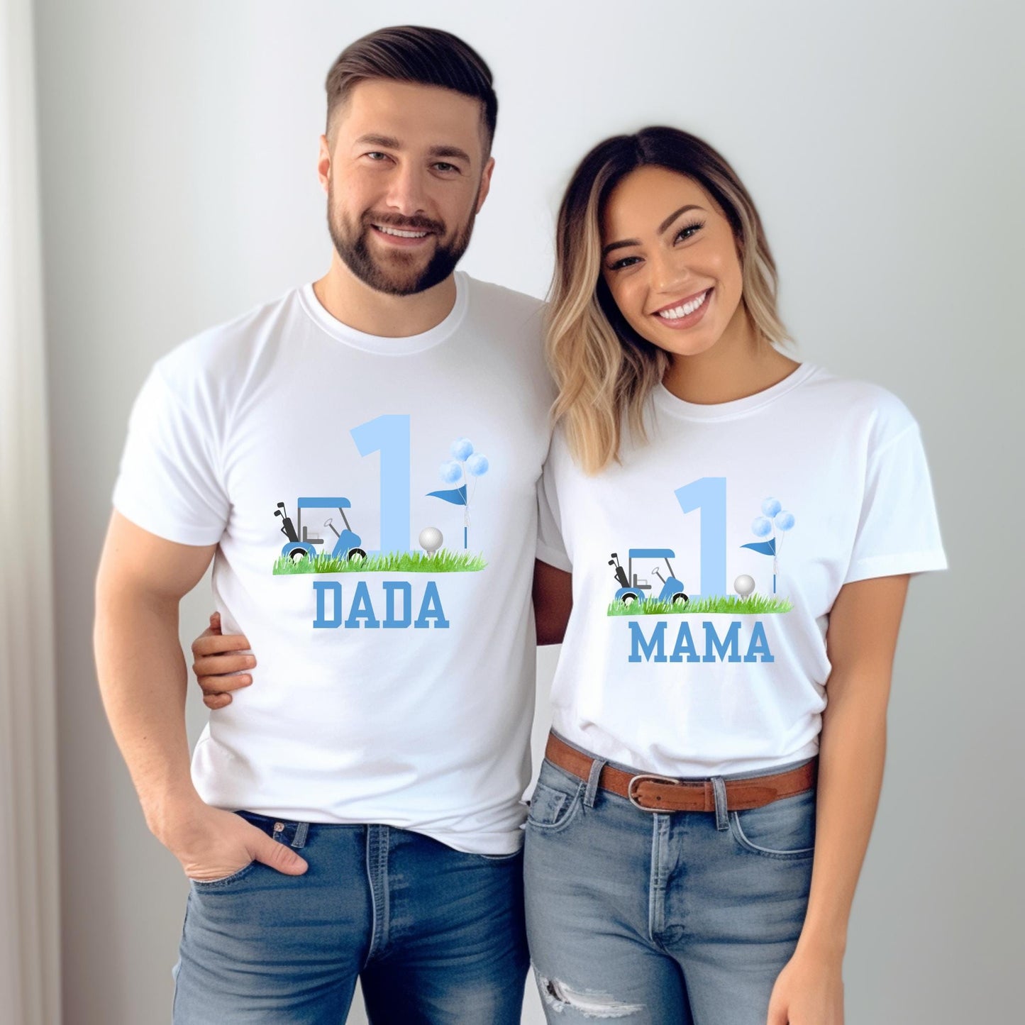 Golf First Birthday Family Matching Shirts: Hole in One 1st Birthday Party Outfit