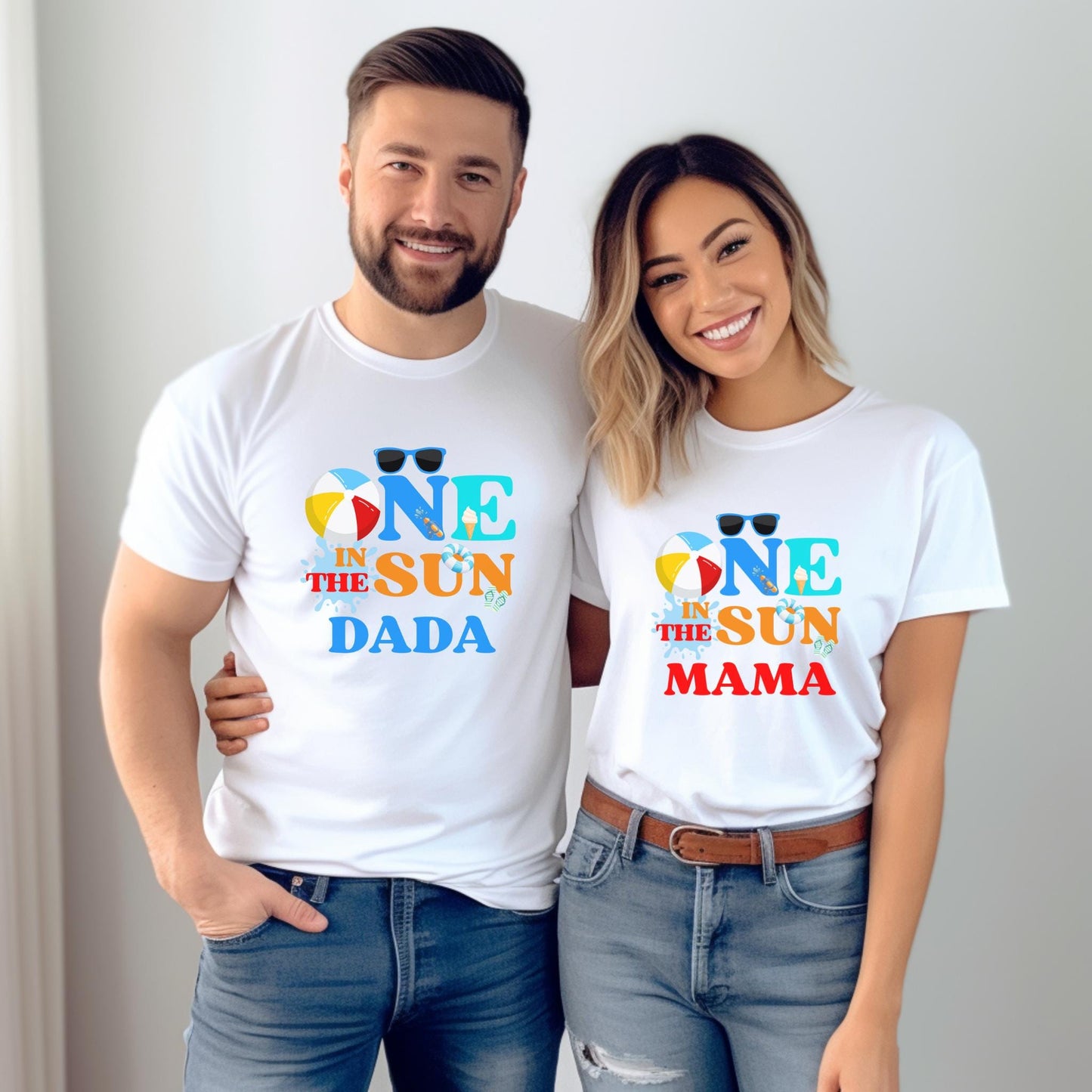 One In The Sun Pool Party Theme Matching Family Birthday Shirts | 1st Birthday Outfit for Baby Girl or Boy | Summer Swimming Pool Birthday