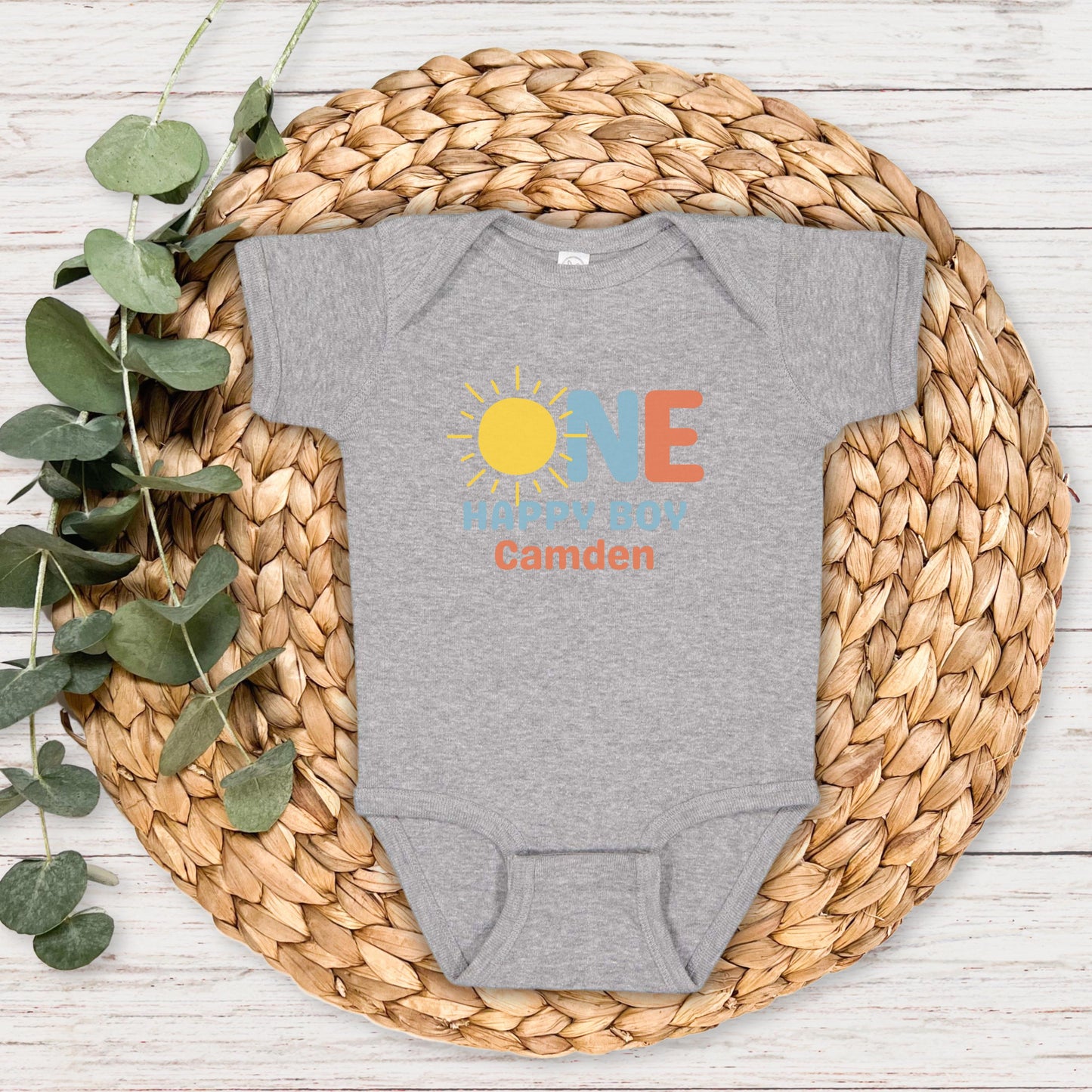 One Happy Boy First Birthday Shirt | 1st Birthday Shirt for Boy | First Trip Around the Sun Outfit