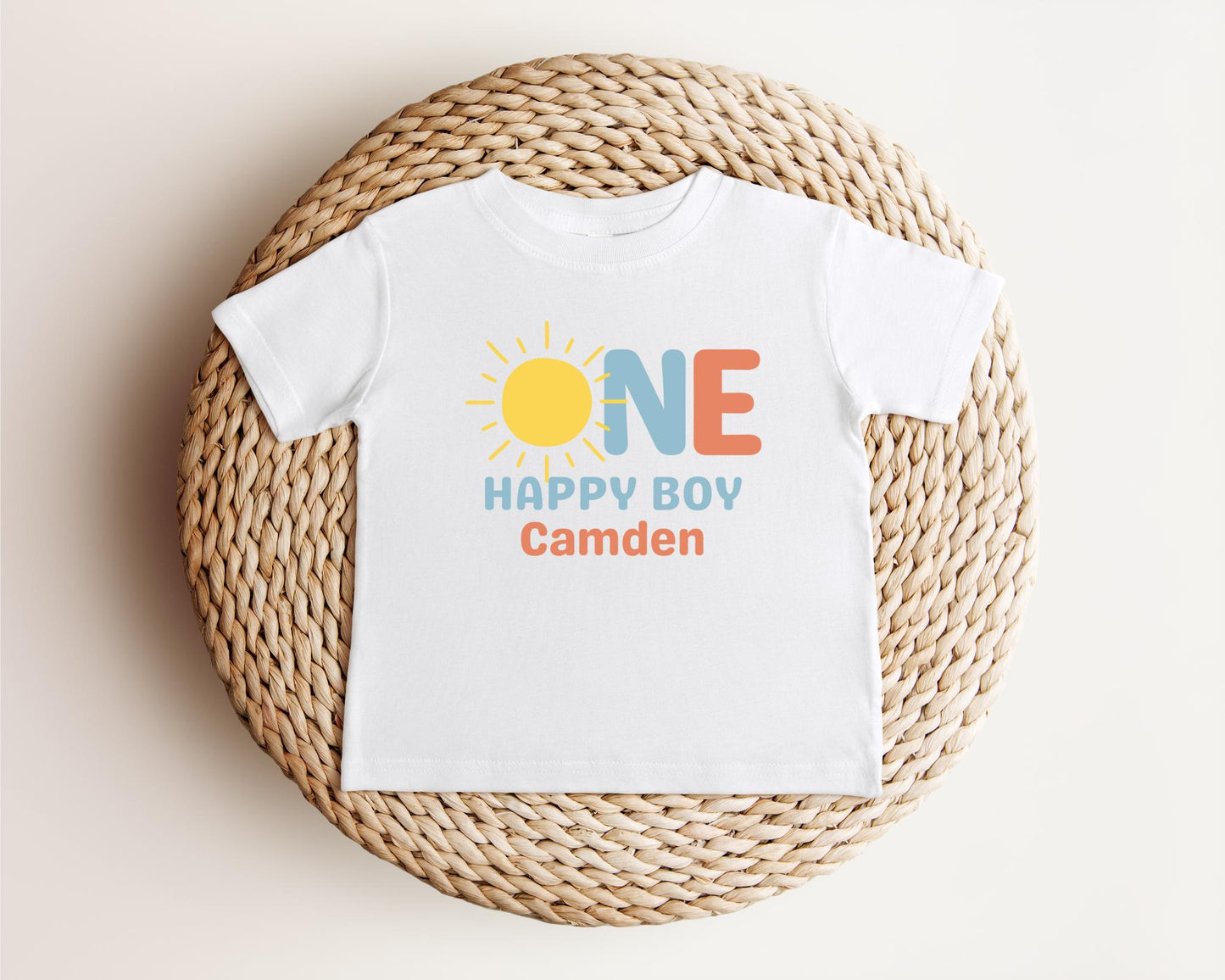 One Happy Boy First Birthday Shirt | 1st Birthday Shirt for Boy | First Trip Around the Sun Outfit