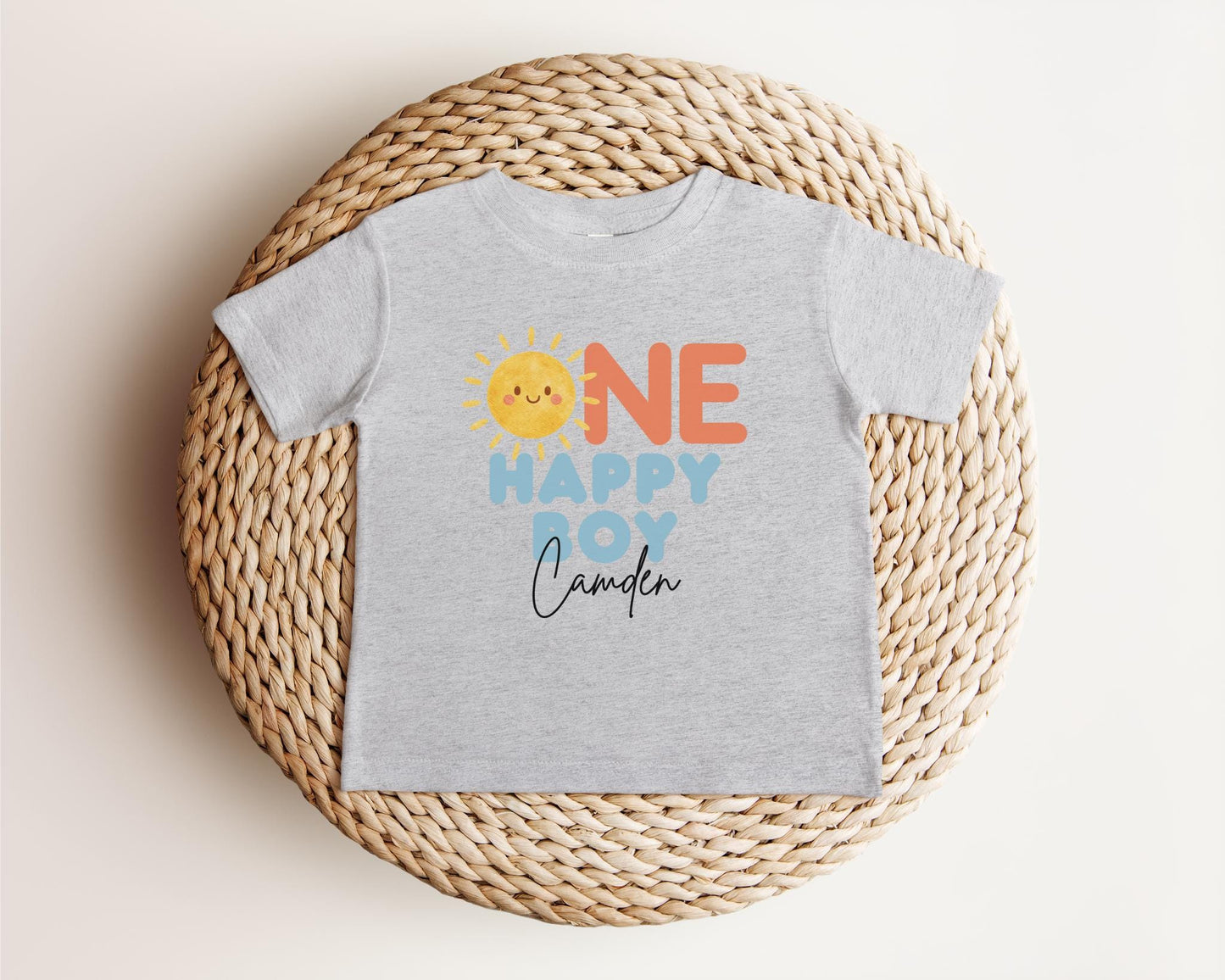 One Happy Boy First Birthday Shirt | 1st Birthday Shirt for Boy | First Trip Around the Sun Outfit