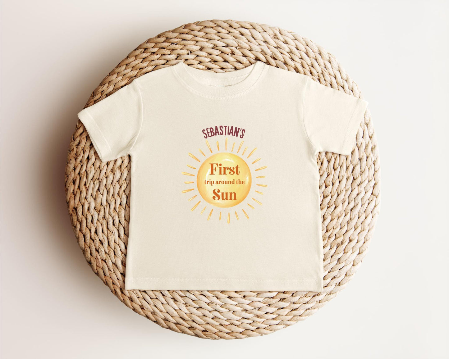 Personalized First Trip Around the Sun Birthday Shirt | Custom 1st Birthday Boy Outfit | Sunshine Birthday