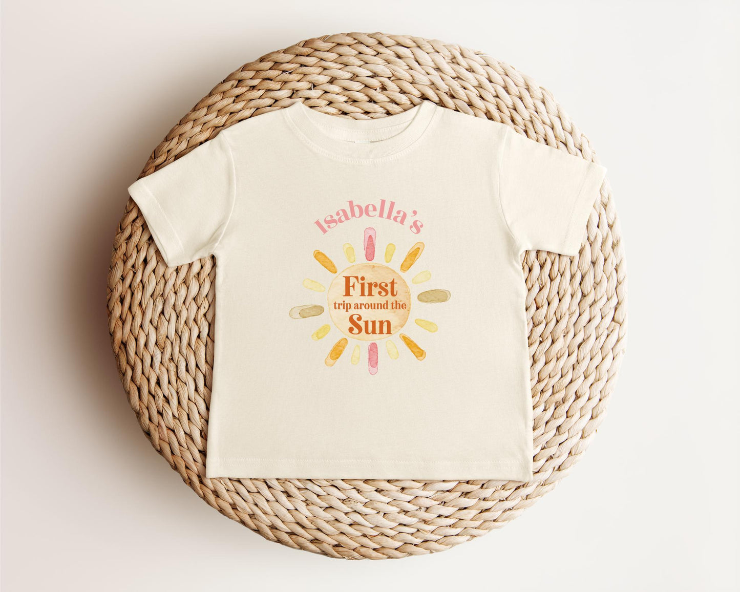 Personalized First Trip Around the Sun Birthday Shirt | Custom 1st Birthday Girl Outfit | Sunshine Birthday