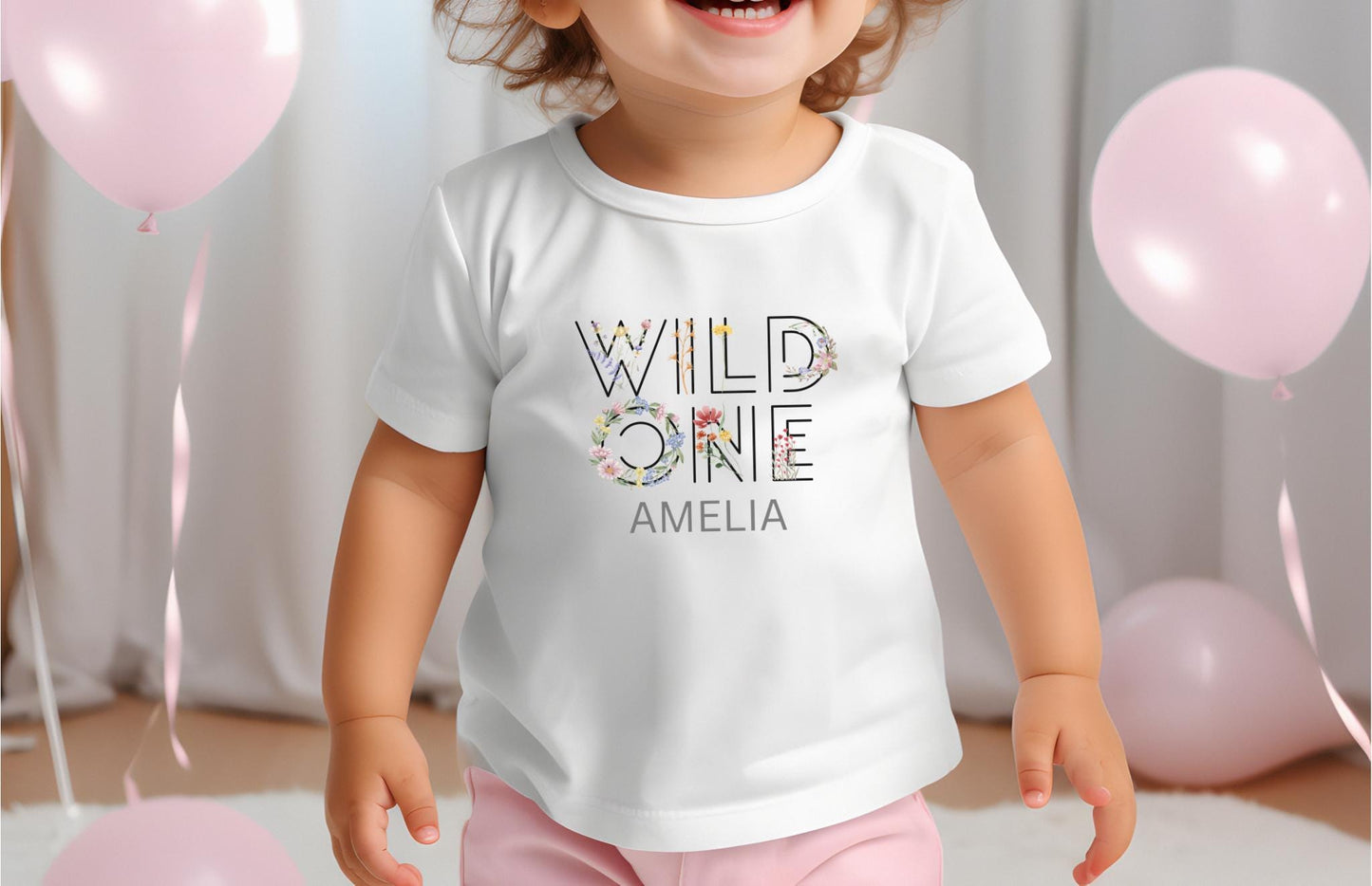 Wild One Wildflower First Birthday Family Matching Shirts | Girls Floral 1st Birthday Outfit | Flower Birthdady Tee