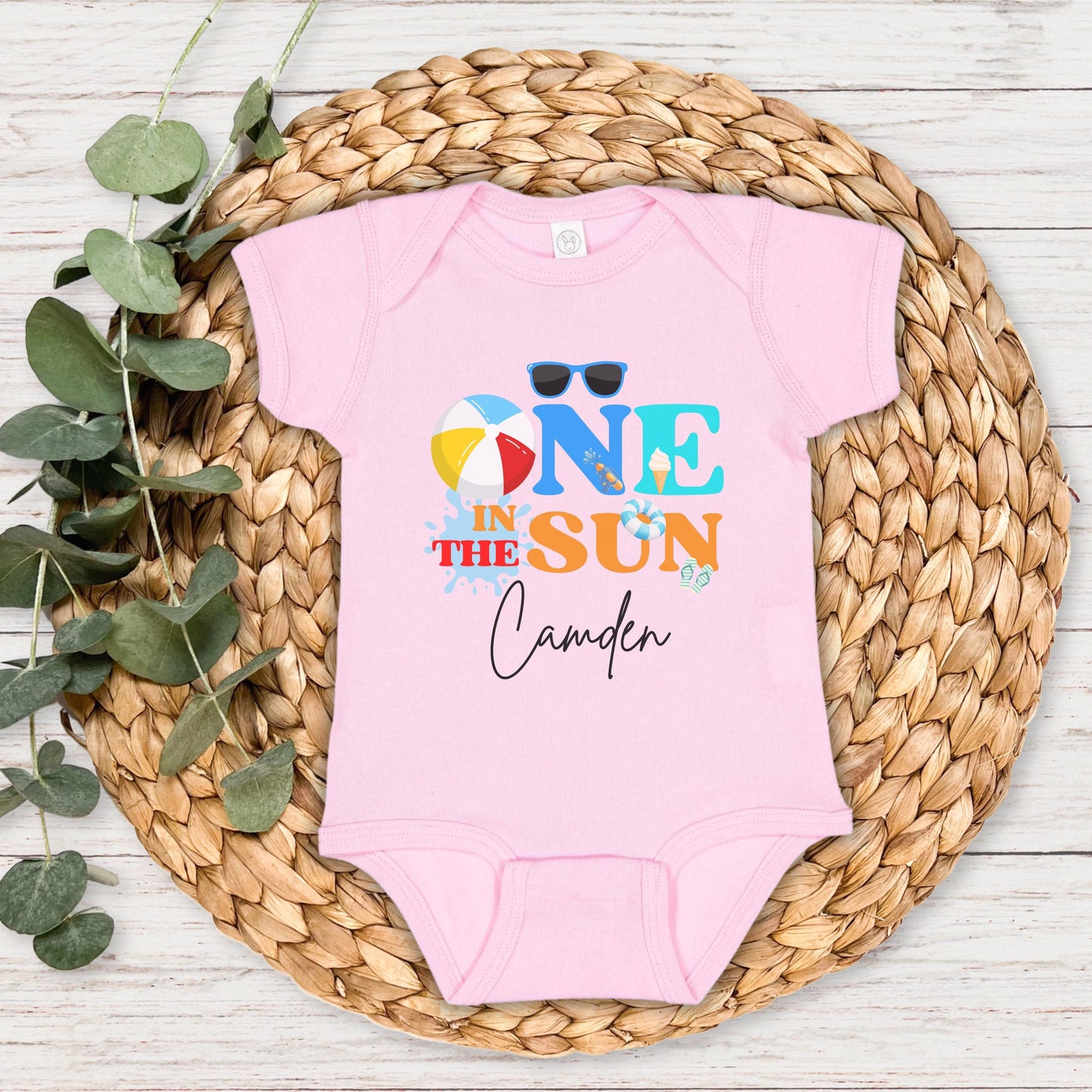 Personalized One In The Sun Pool Party Theme Birthday Boy Shirt | 1st Birthday Outfit | Summer Splish Splash Swimming Pool Birthday Party