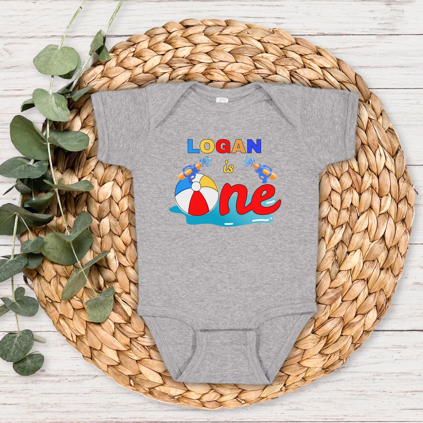 Personalized Beach Ball Pool Party Theme Birthday Shirt | 1st Birthday Outfit | Summer Splish Splash Swimming Pool Birthday Party