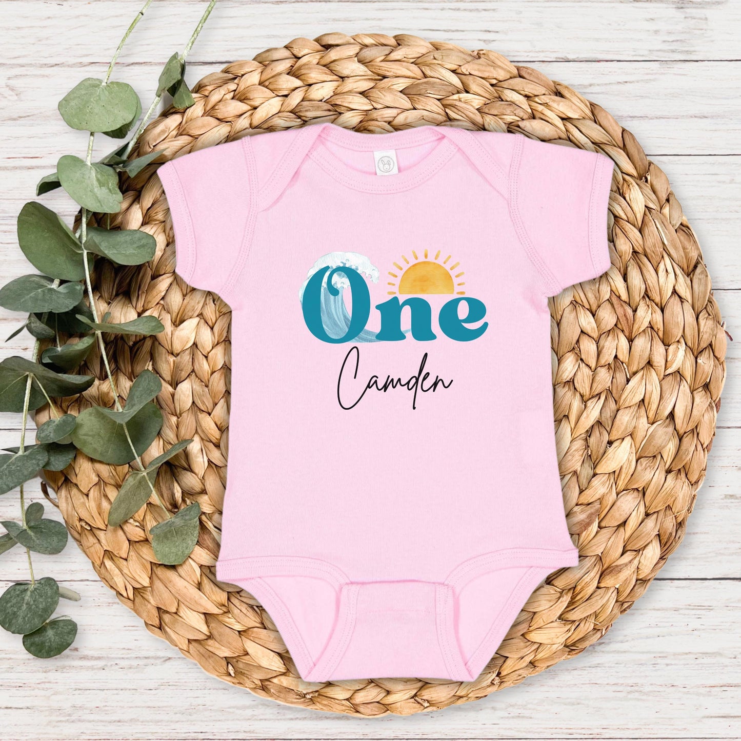 Personalized Surf First Birthday Shirt | The Big One Shirt | 1st Birthday Tee | Catch A Wave Birthday Outfit | Toddler Boy Surfer