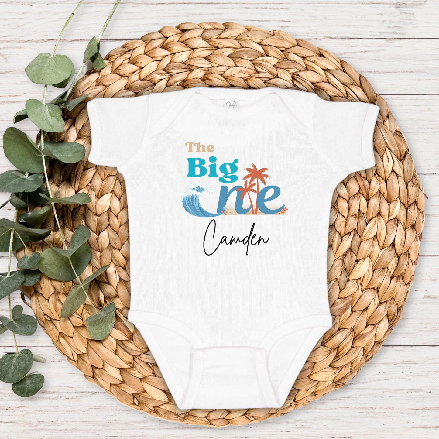 Personalized Surf First Birthday Shirt | 'The Big One' Beach Themed 1st Birthday Shirt