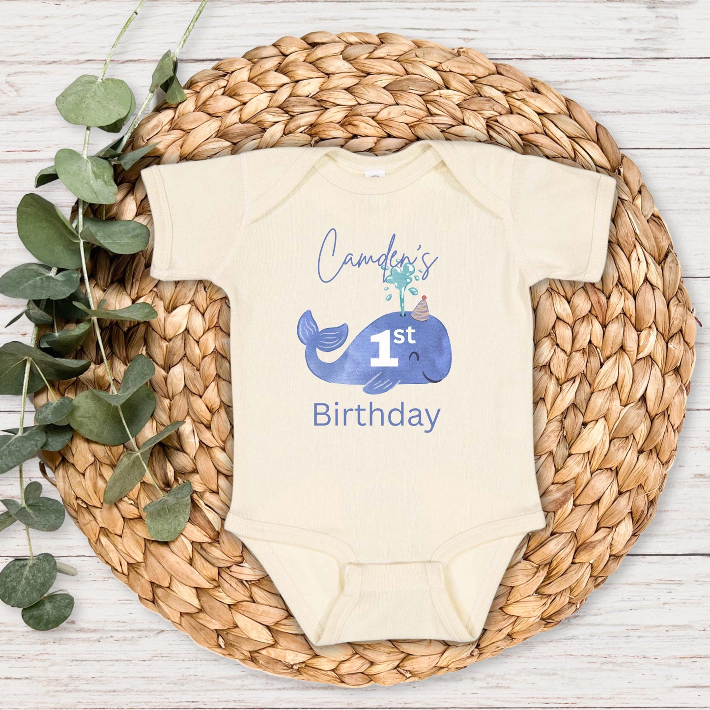 First Birthday Whale Shirt | Under The Sea 1st Birthday Outfit | Oneder The Sea Birthday | Sea Ocean Animals Birthday Party Tee
