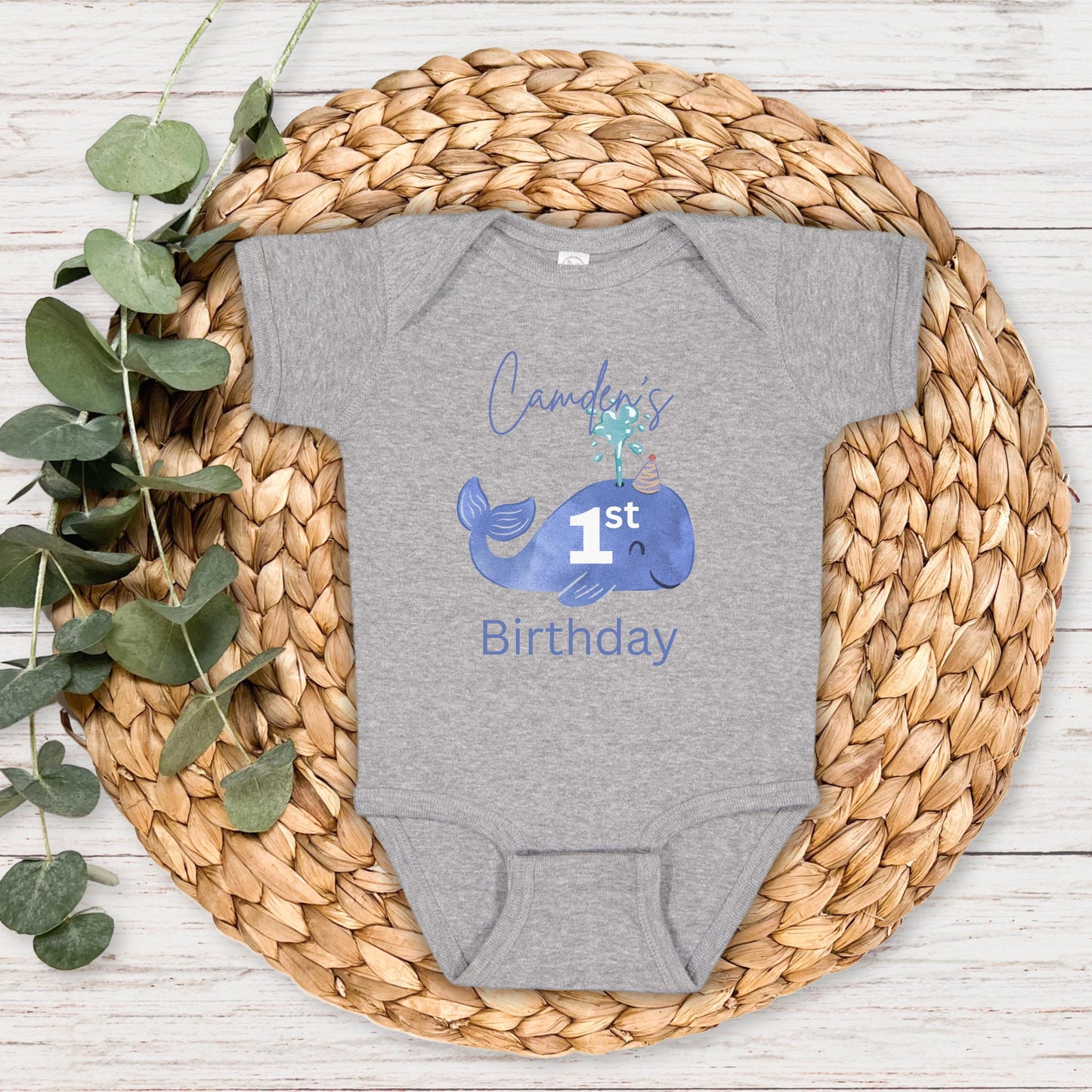 First Birthday Whale Shirt | Under The Sea 1st Birthday Outfit | Oneder The Sea Birthday | Sea Ocean Animals Birthday Party Tee