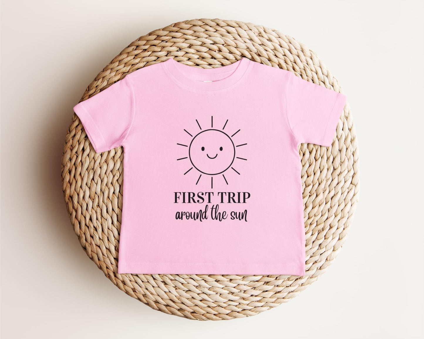 First Trip Around the Sun Frist Birthday Shirt | 1st Birthday Outfit for Boy Girl | Sunshine Birthday Tee