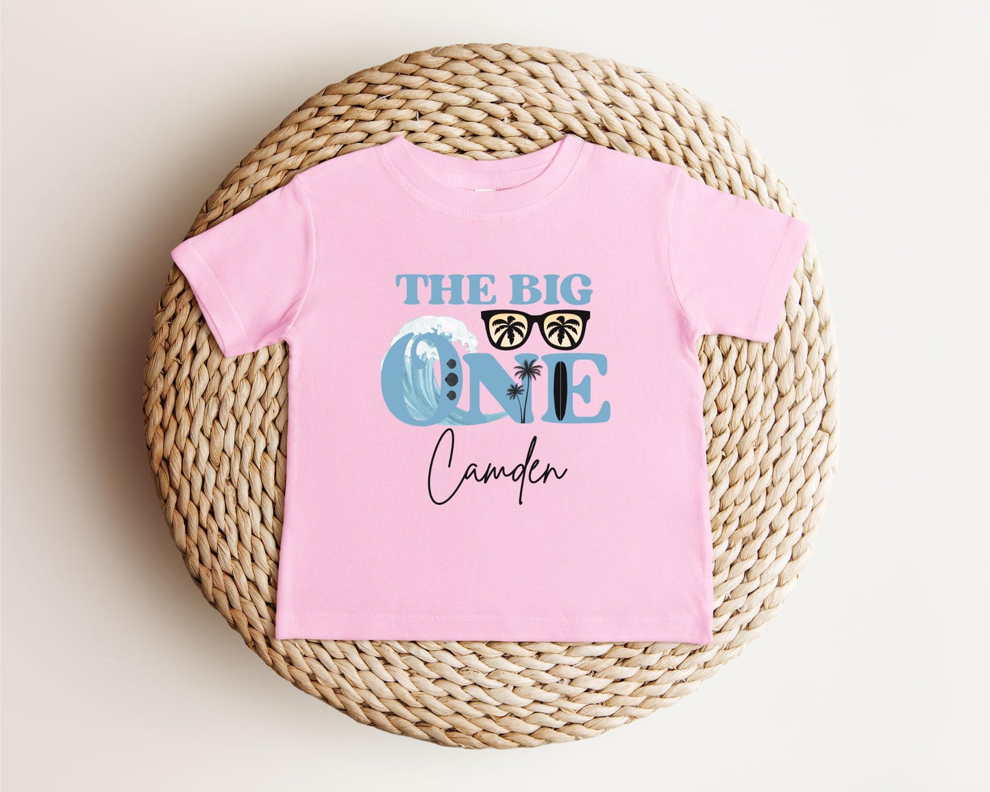 Personalized The Big One Boy Surfing First Birthday Shirt | Beach Surfboard 1st Birthday Outfit