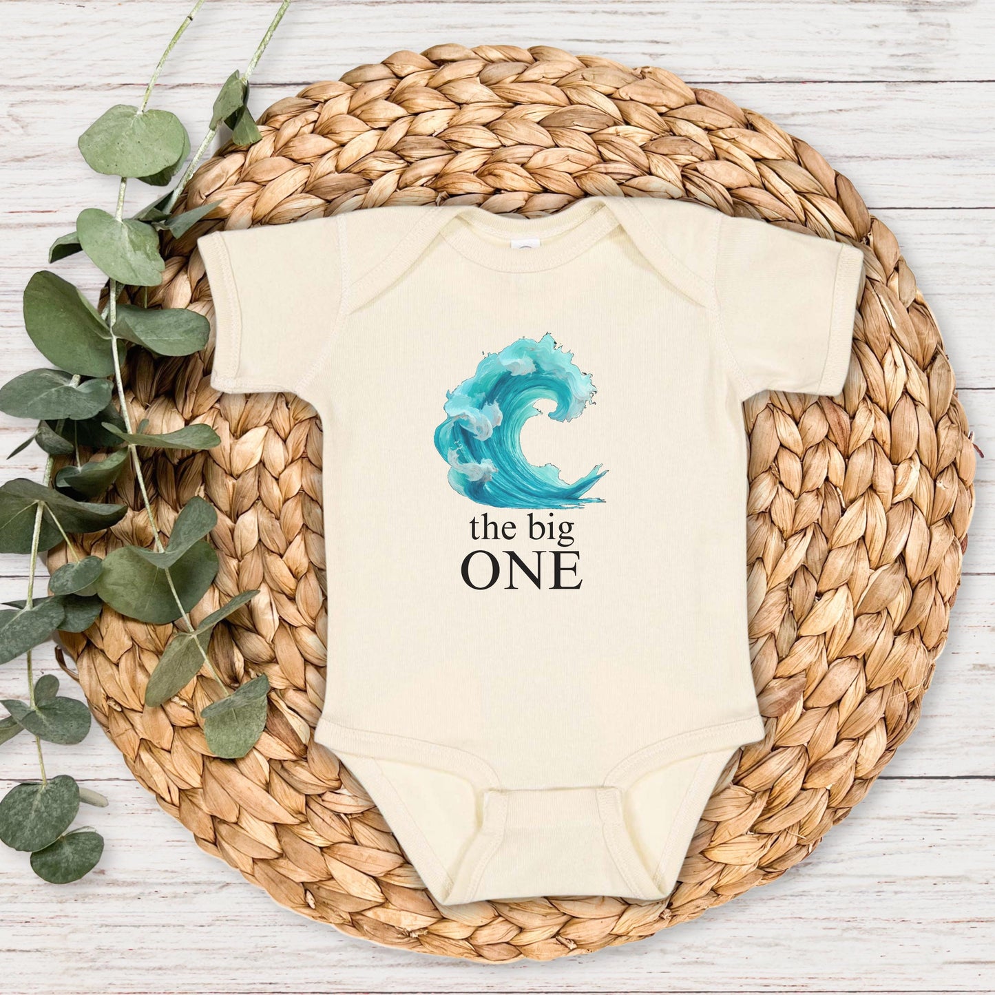 The Big One First Birthday Shirt | Surf 1st Birthday Outfit | Boy Girl Surfer Birthday T-Shirt | Beach Ocean Wave Tee
