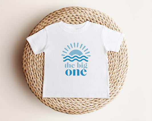 The Big One First Birthday Shirt | Surf 1st Birthday Outfit | Boy Girl Surfer Birthday T-Shirt | Beach Ocean Wave Tee