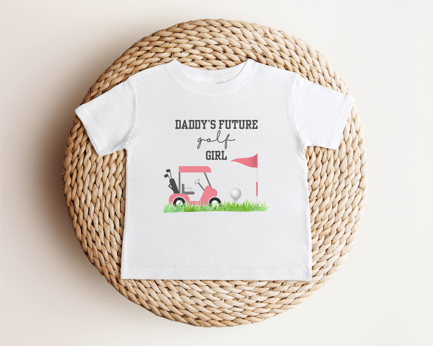 Daddy's Future Golf Girl | Personalized Sports Outfit | Newborn Baby Shower Gift | Pregnancy Announcement to Husband | New Dad