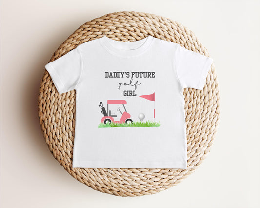 Daddy's Future Golf Girl | Personalized Sports Outfit | Newborn Baby Shower Gift | Pregnancy Announcement to Husband | New Dad