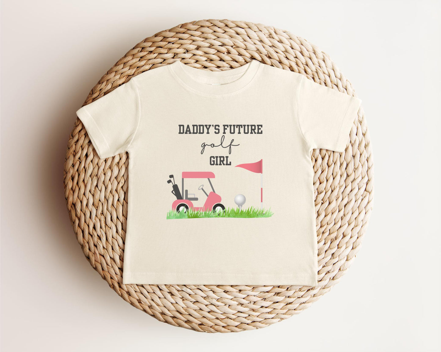 Daddy's Future Golf Girl | Personalized Sports Outfit | Newborn Baby Shower Gift | Pregnancy Announcement to Husband | New Dad