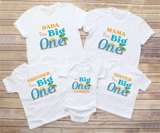 The Big One First Birthday Matching Family Shirts | Surf First Birthday Shirt | 1st Birthday Tee | Catch A Wave Birthday Outfit | Surfs Up