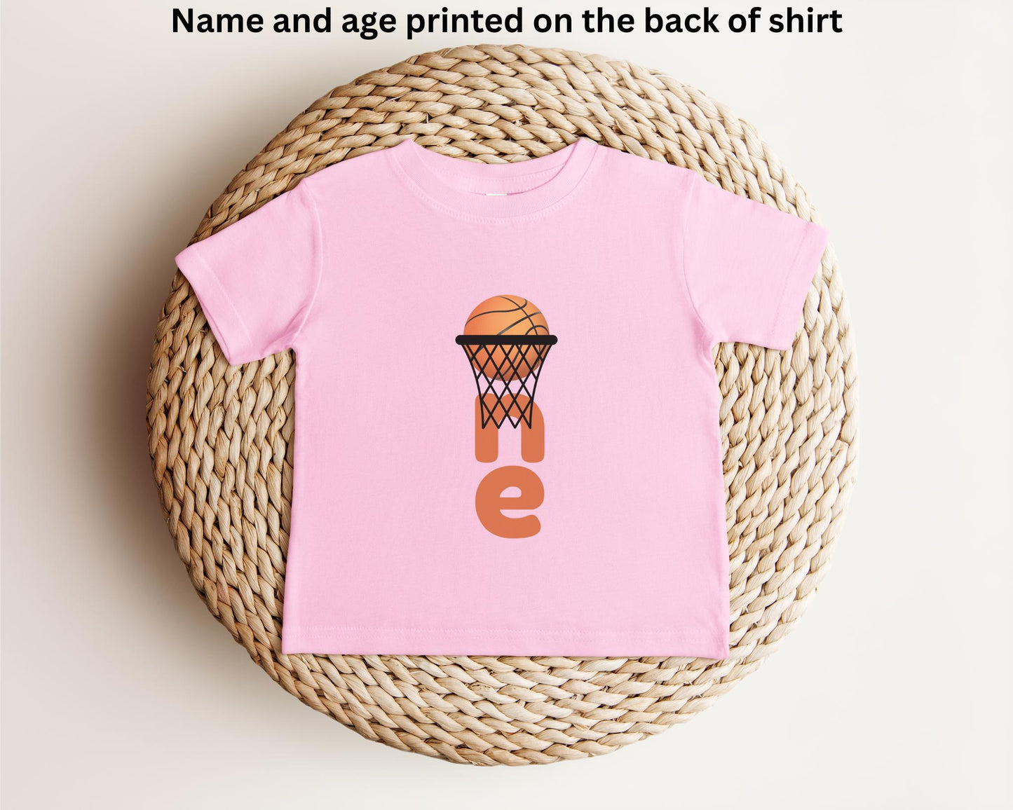 Personalized Basketball 1st Birthday Shirt | Boys Girls First Birthday Shirt | Basketball Birthday Party Outfit